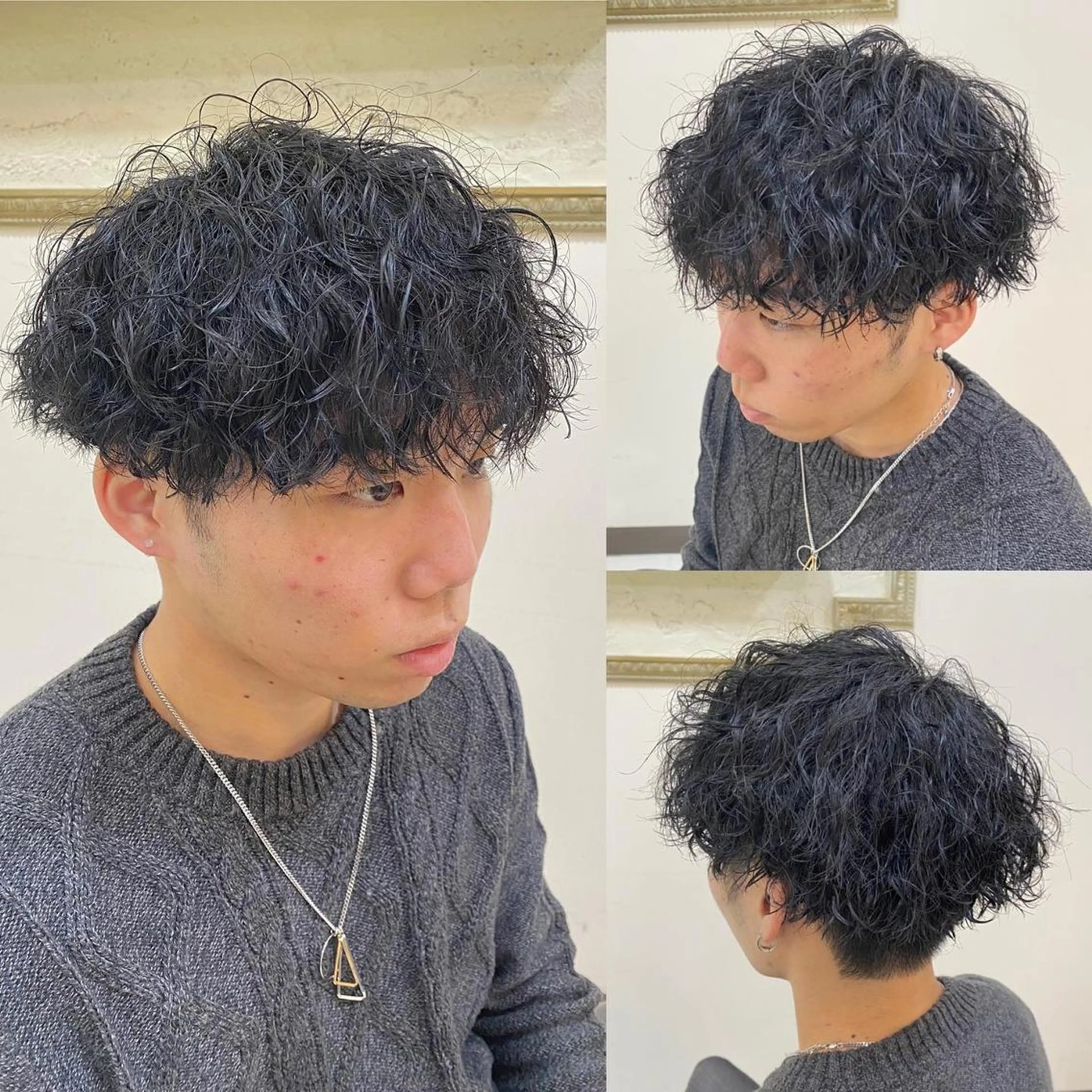 パーマ メンズ フェードカット マッシュ メンズパーマ メンズツイストパーマ ツイストスパイラルパーマ 年間2000名担当◎ パーマ職人/仲原佑樹のヘアスタイル