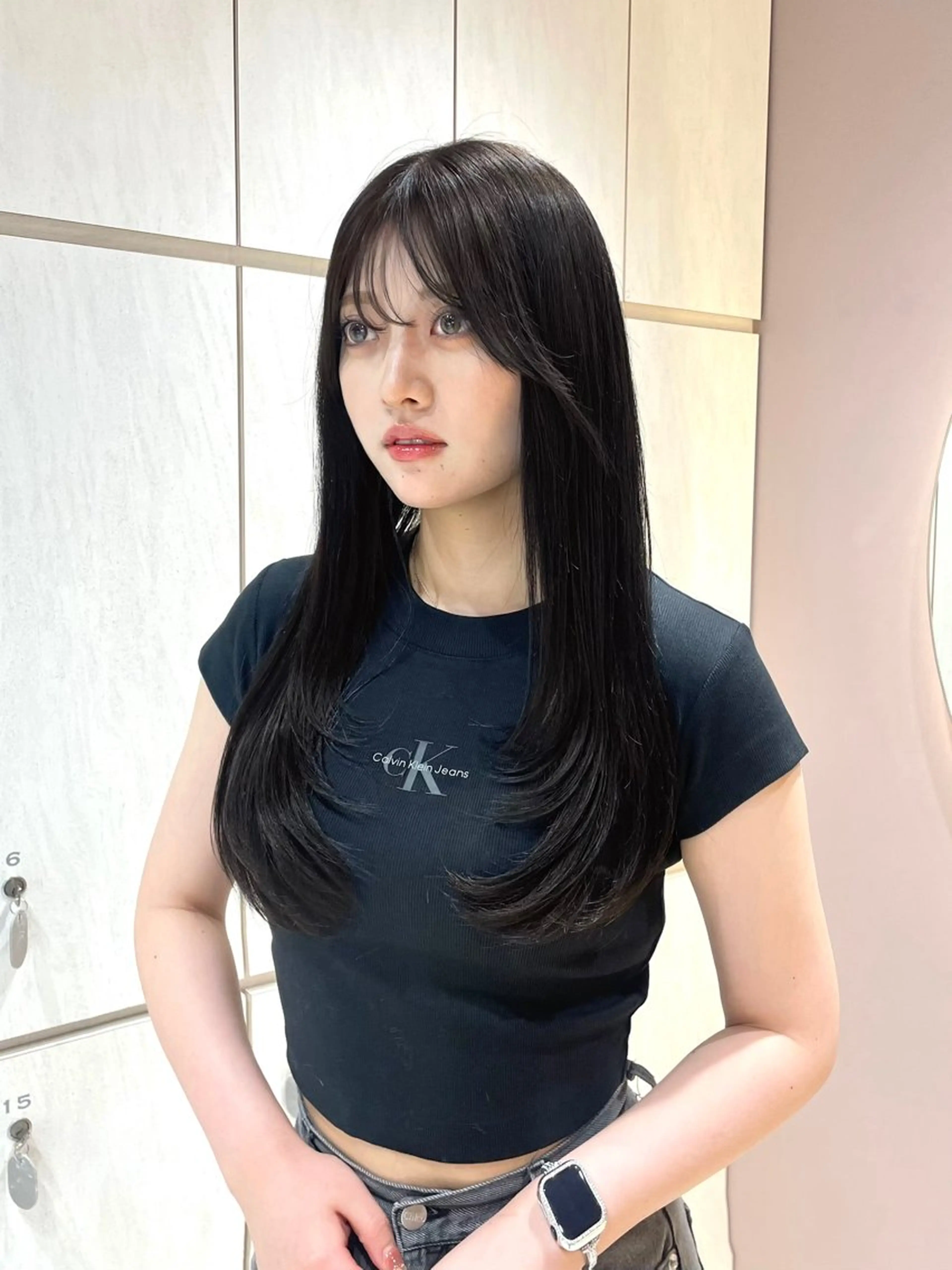 セミロング カラー 縮毛矯正ブリーチなし 🍒❤ゆうきのヘアスタイル