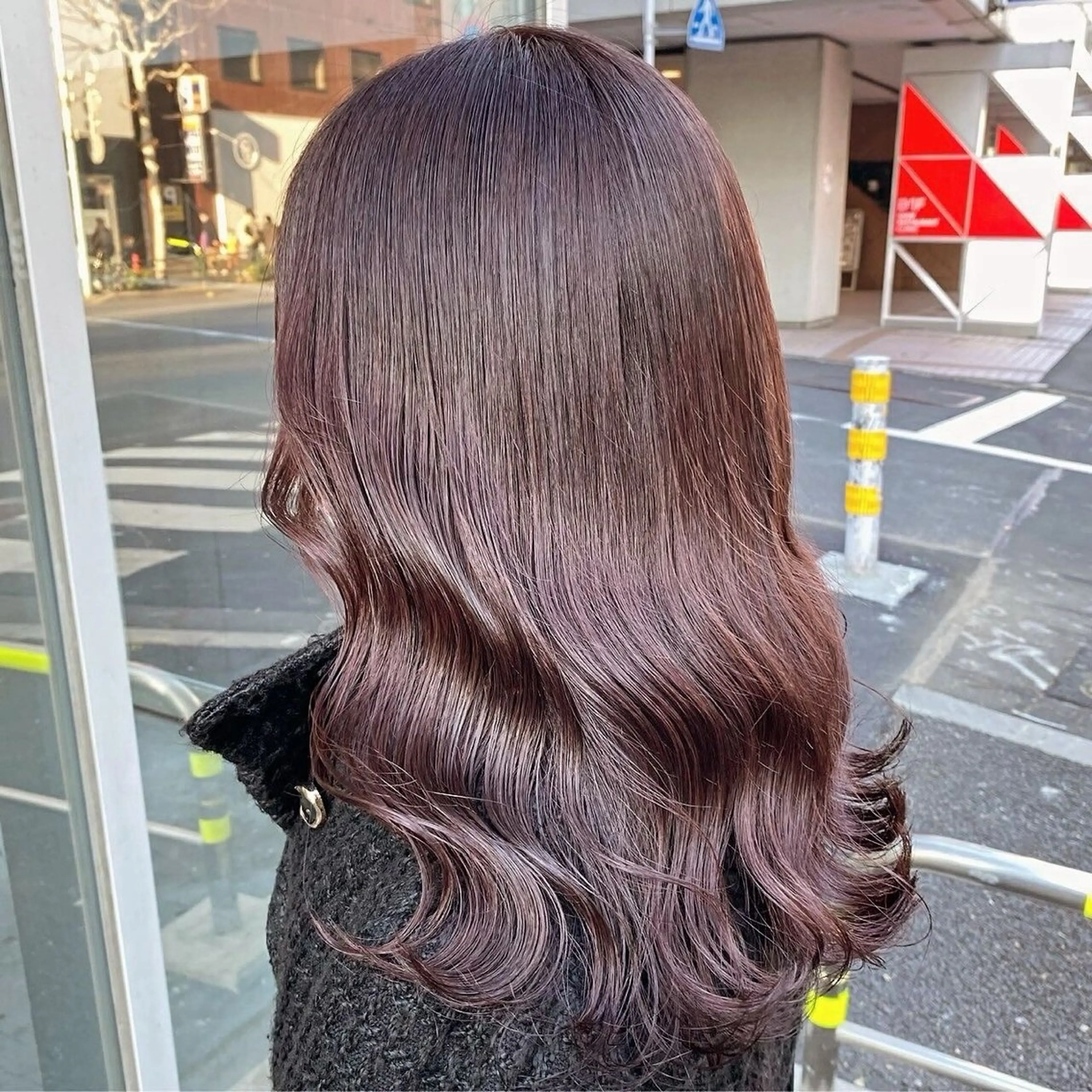 セミロング カラー ヘアアレンジ AYUMI/赤み消し /ブラウンカラーのヘアスタイル