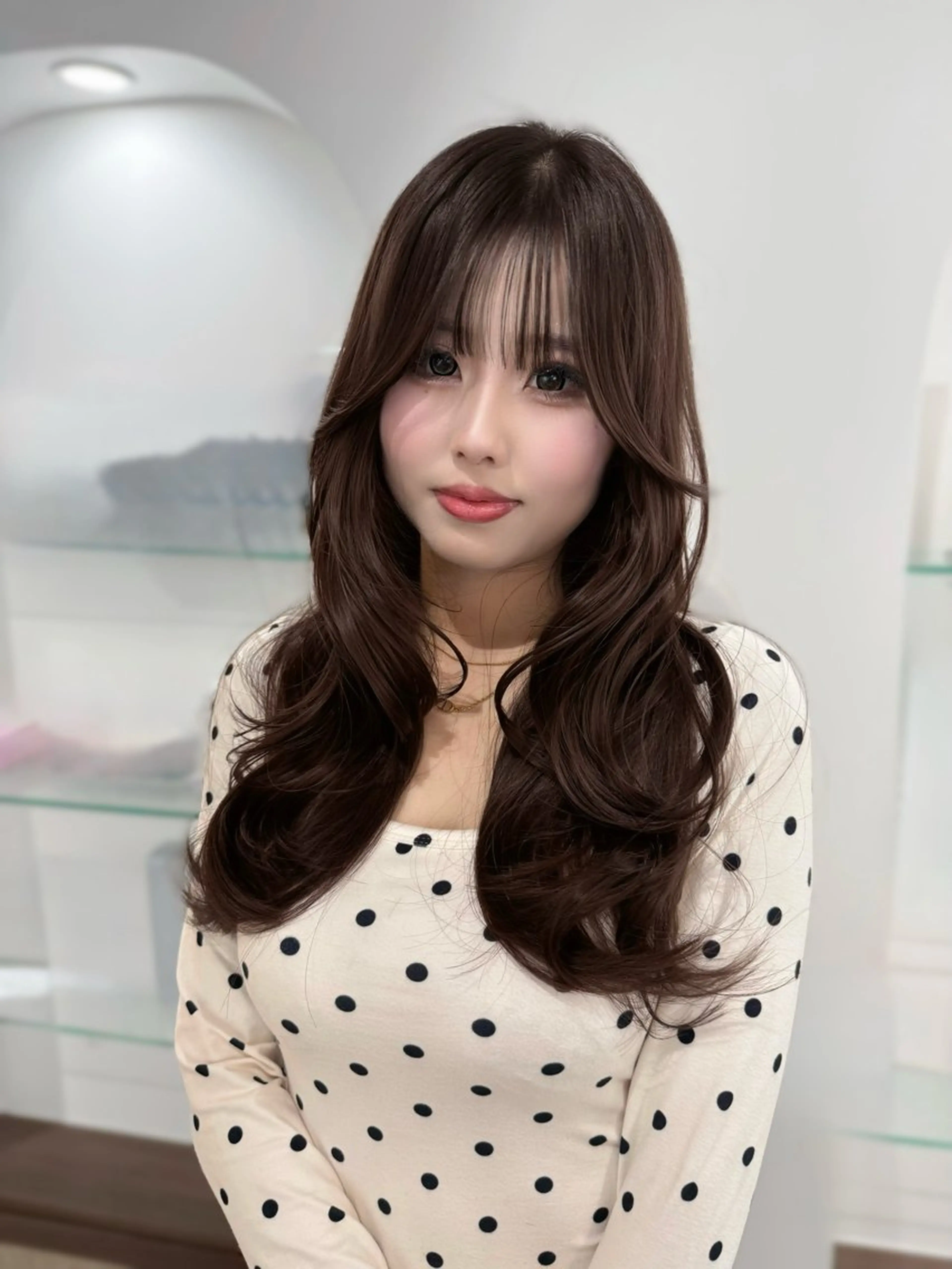 ロング 顔周りカット レイヤーカット カット ヘアカラー レイヤーカット/ 和奏︎✿のヘアスタイル