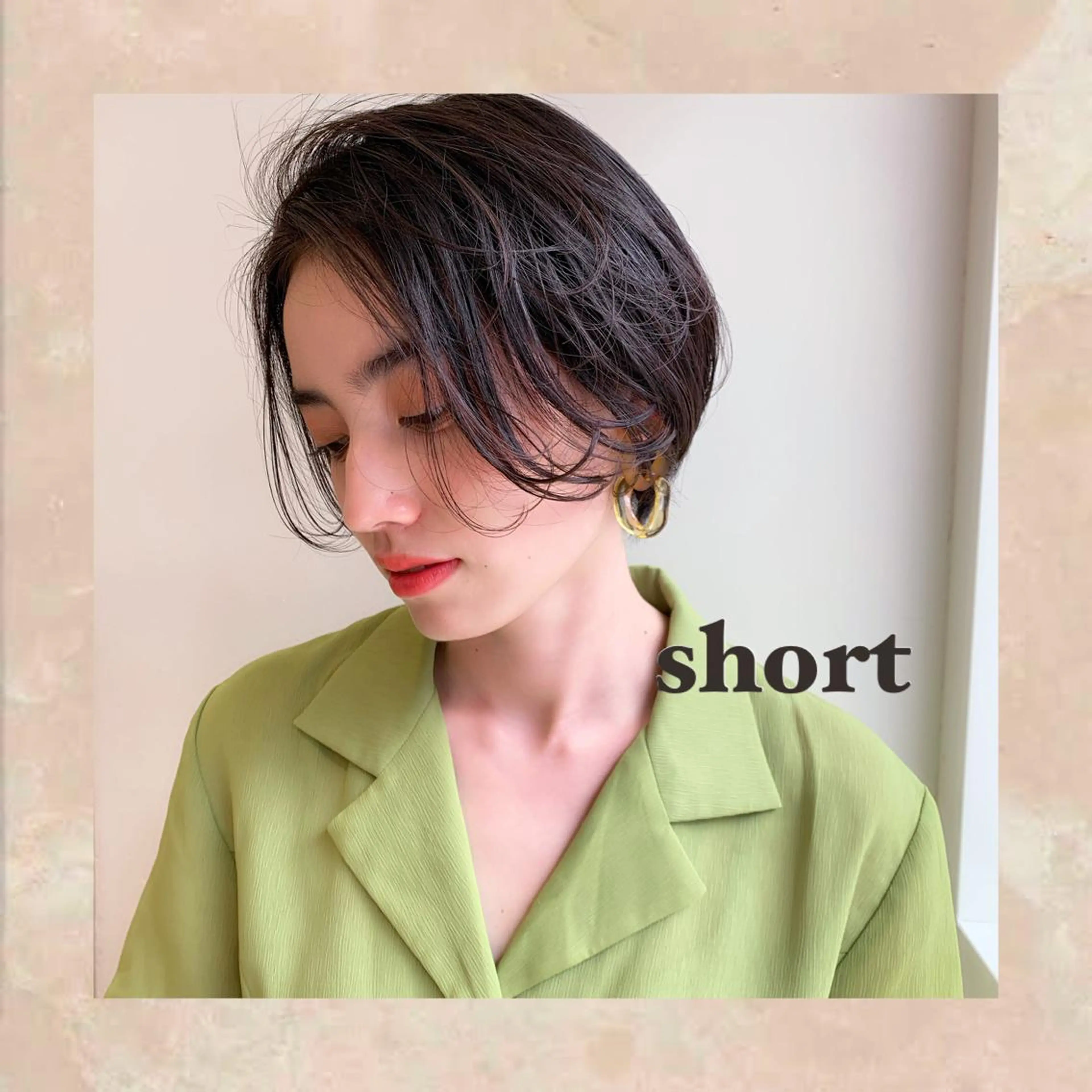 ショート ショートヘア 小顔カット apish パーマ/夏琳🌻のヘアスタイル