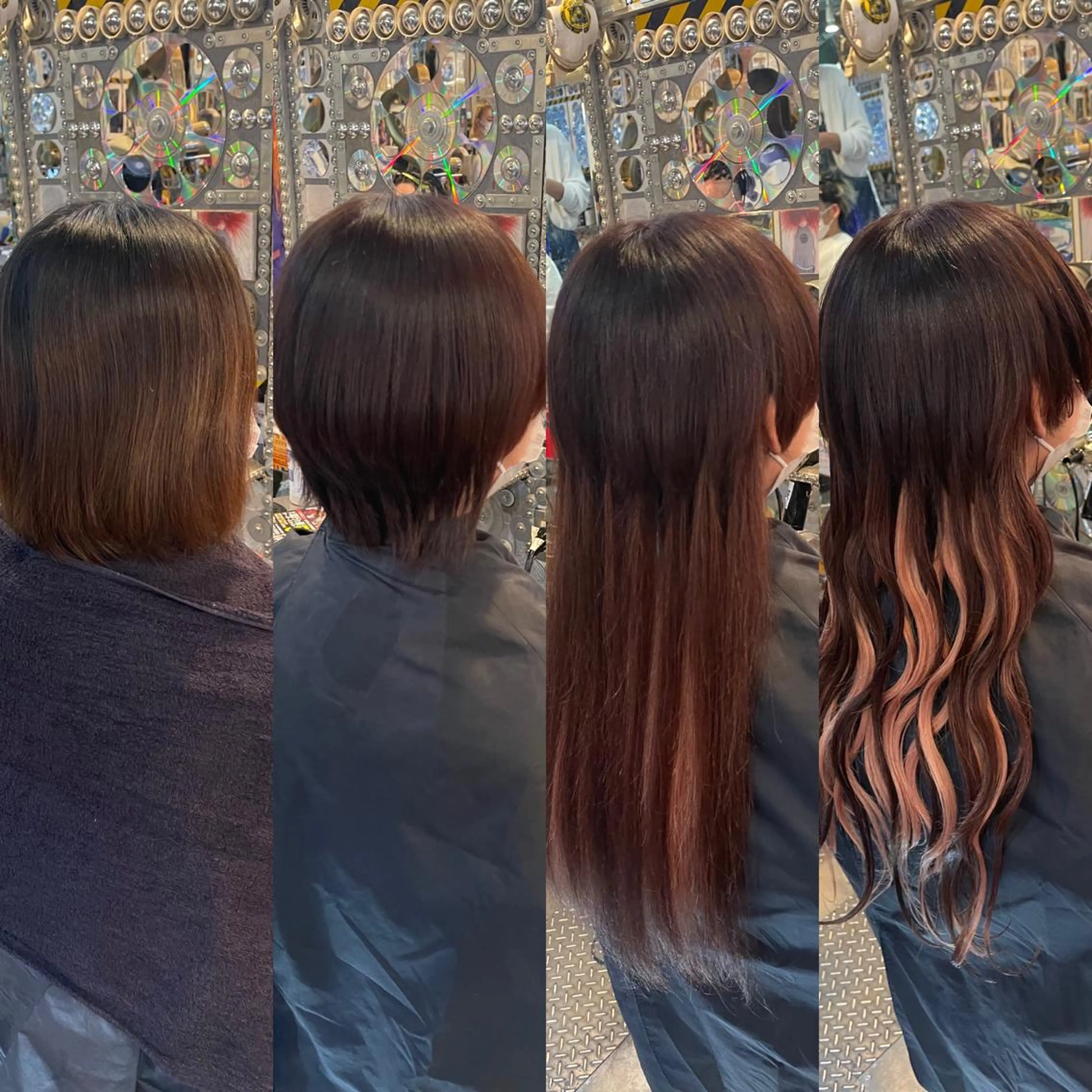 ショート カラー ヘアアレンジ 編み込みエクステ エクステ ウルフカット 🌈派手髪エクステ ブレイズ🌈ひろとのヘアスタイル
