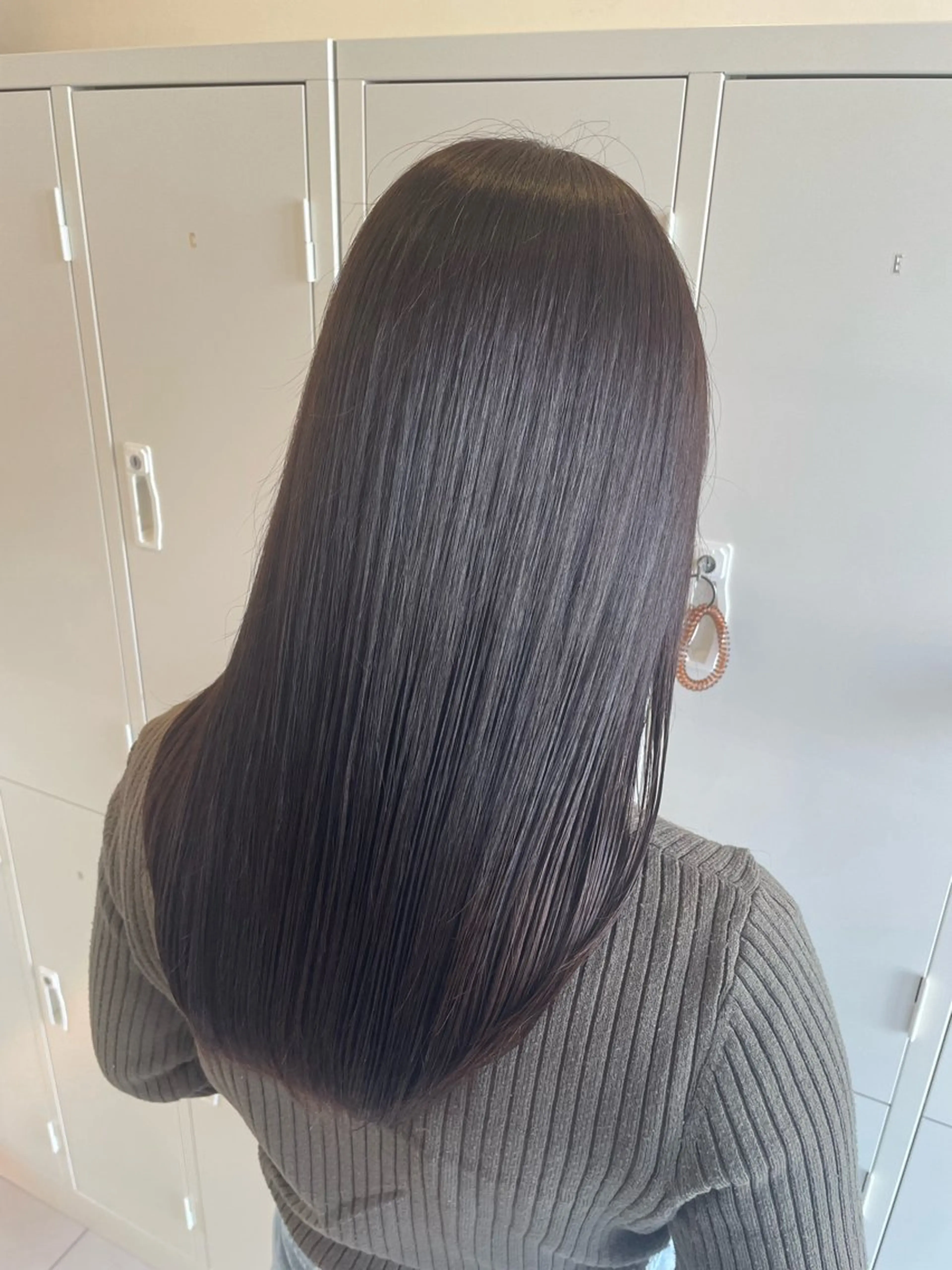 ミディアム カット 縮毛矯正 Saako/髪質改善 /耳つぼジュエリーのヘアスタイル