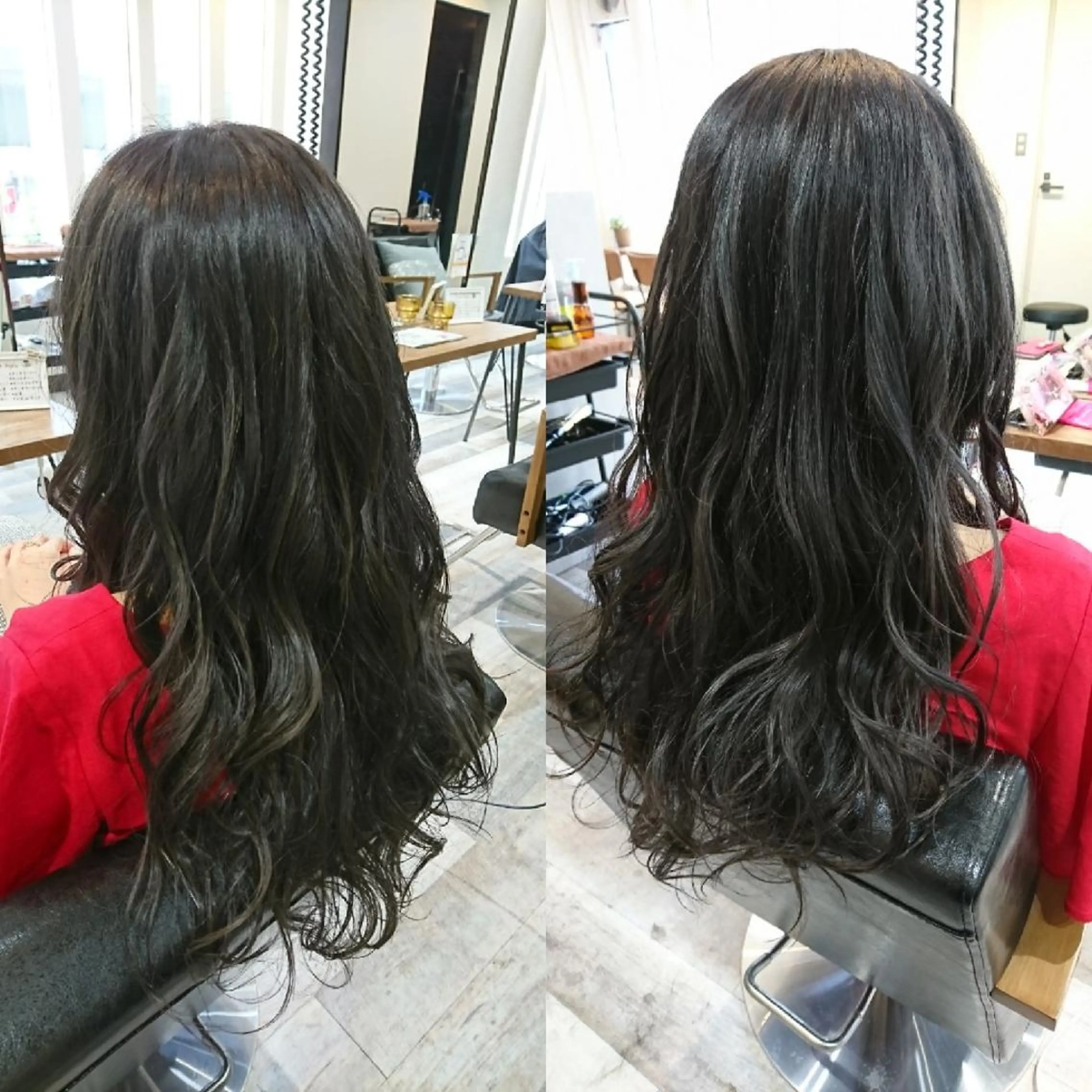 ロング カラー イルミナカラー カット ヘアカラー トリートメント 艶カラー/インナー /グラデ/大西小百合のヘアスタイル