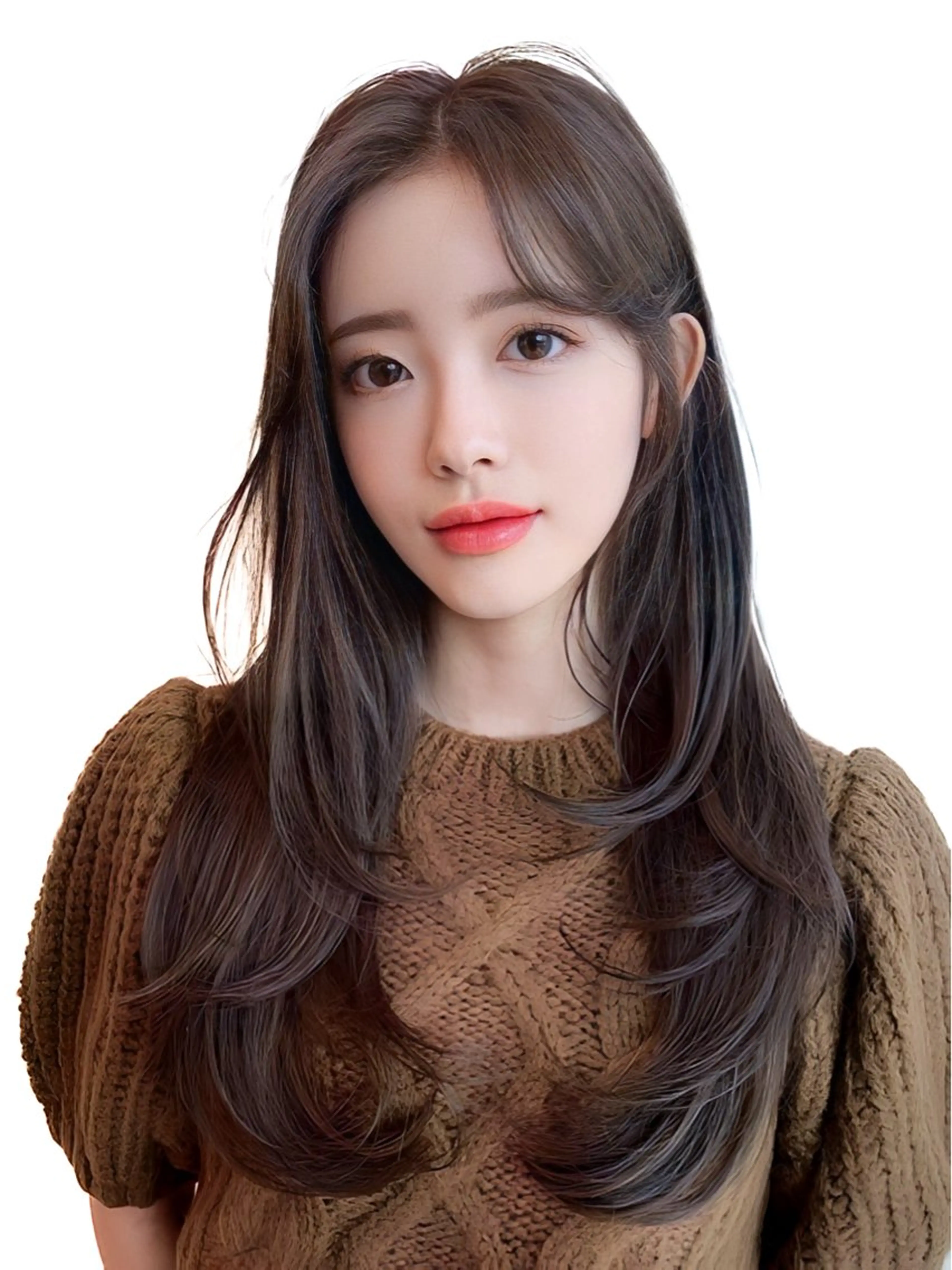 セミロング カラー 映える顔まわり/前髪 特化 💗 ユキマのヘアスタイル