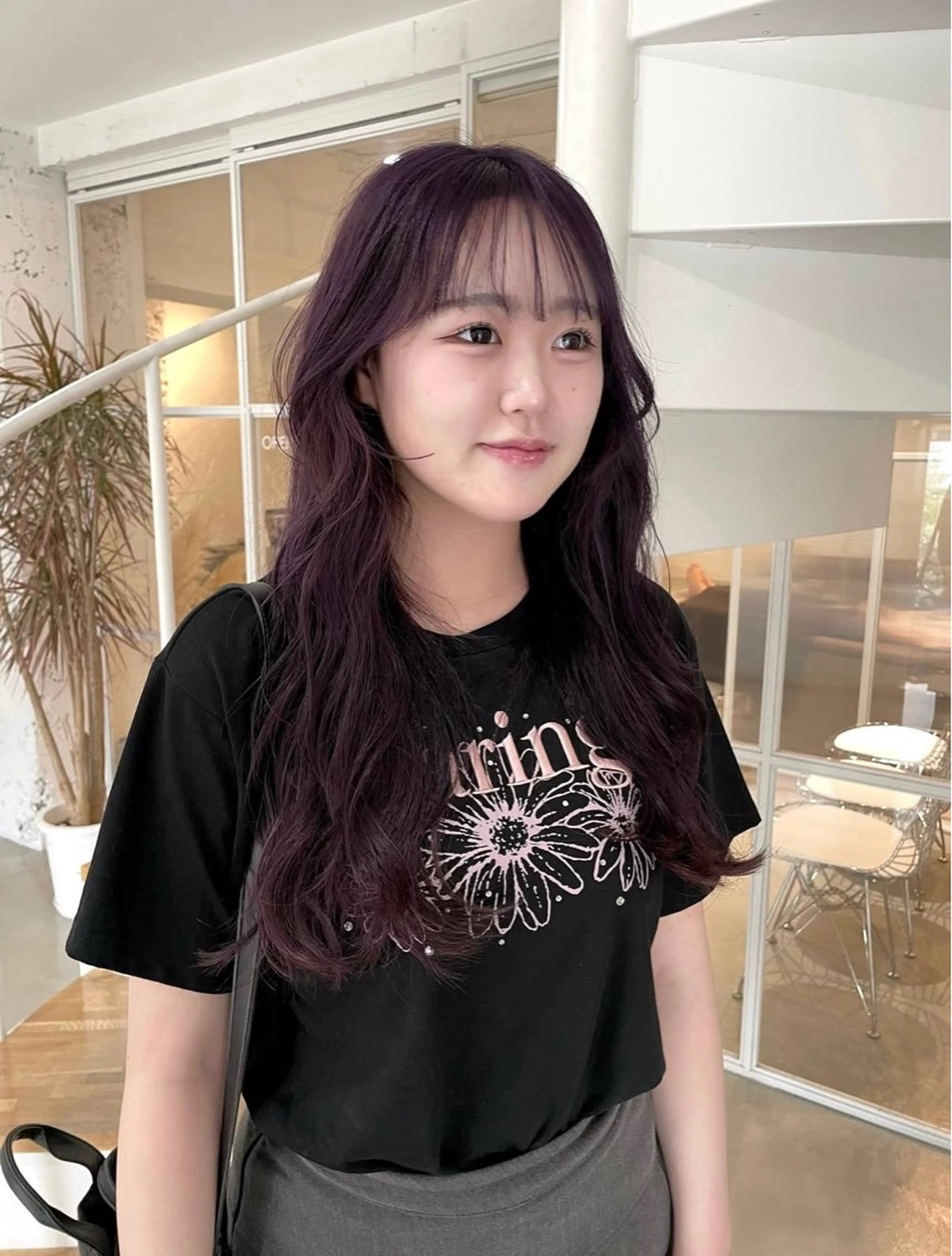 ロング カラー ラベンダーカラー ヘアカラー Mëw &のヘアスタイル