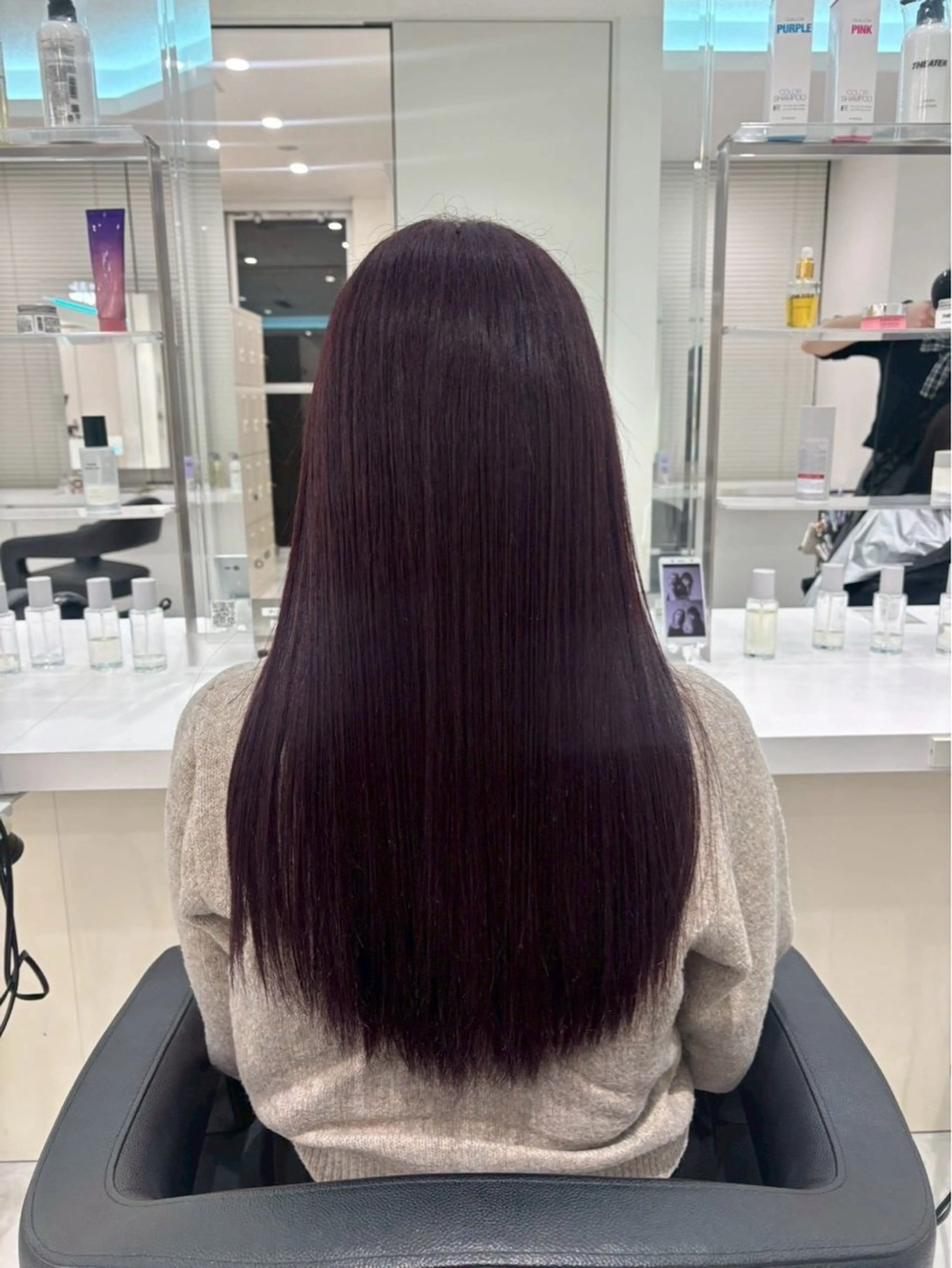 ロング ヘアカラー トリートメント 🤍透明感·ツヤ感 カラー/mai‎🤍のヘアスタイル