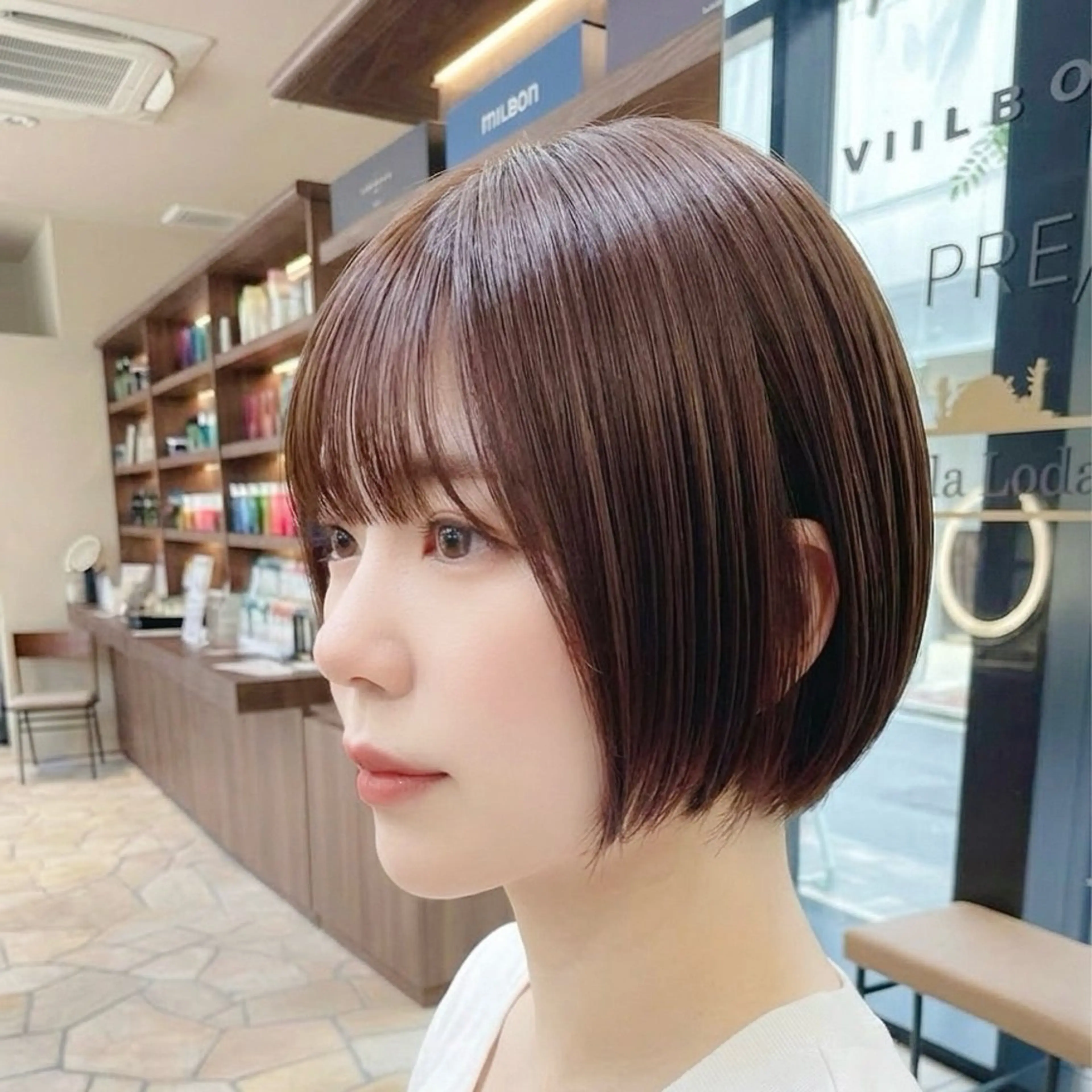 【ショート特化サロン✨】骨格似合わせカット＋Aujua #くびれショートボブ #レイヤーショート#丸みショート#韓国前髪の写真