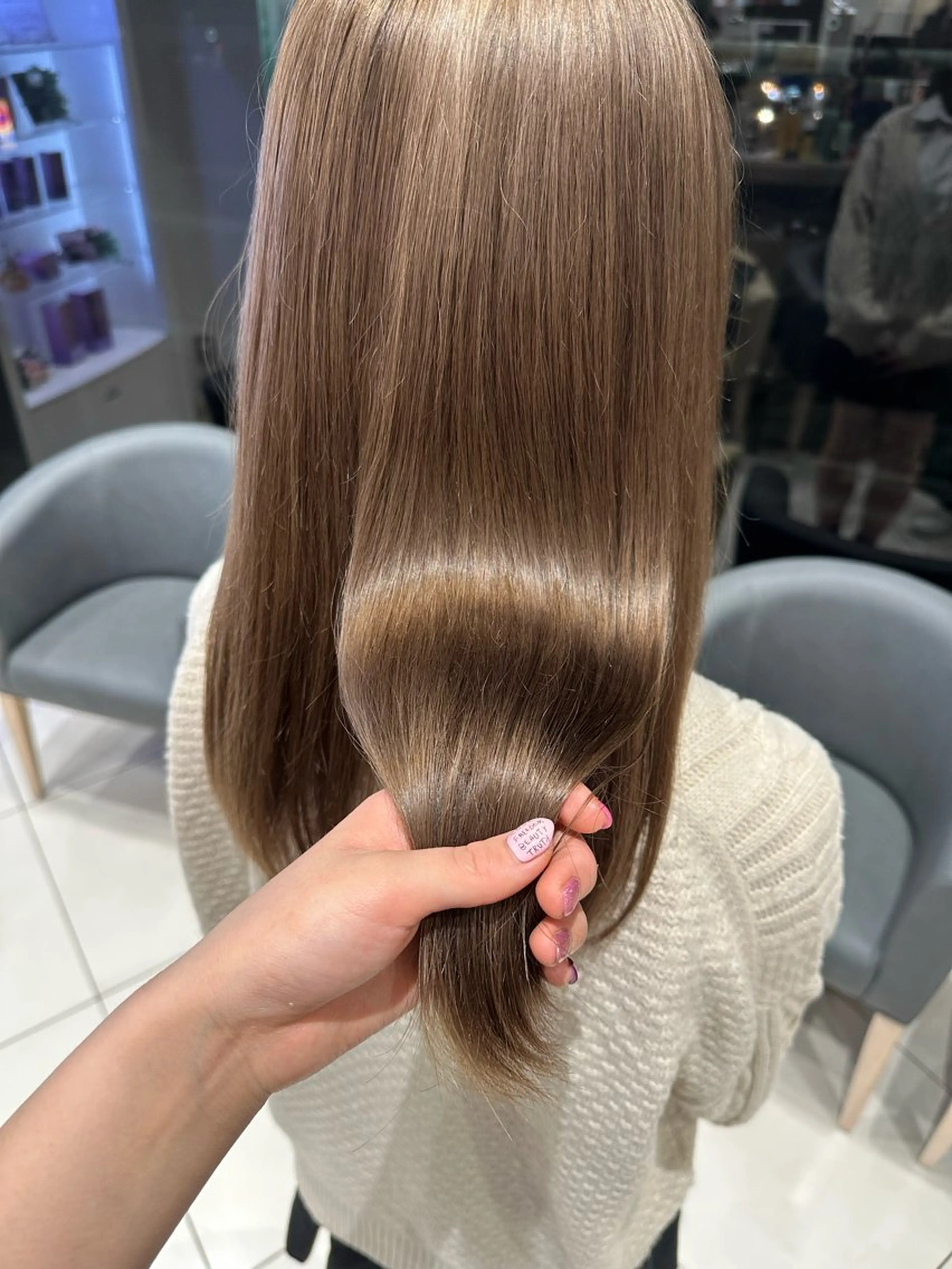 ロング カラー クロスパーマ/うる艶 カラー/Kurumiのヘアスタイル