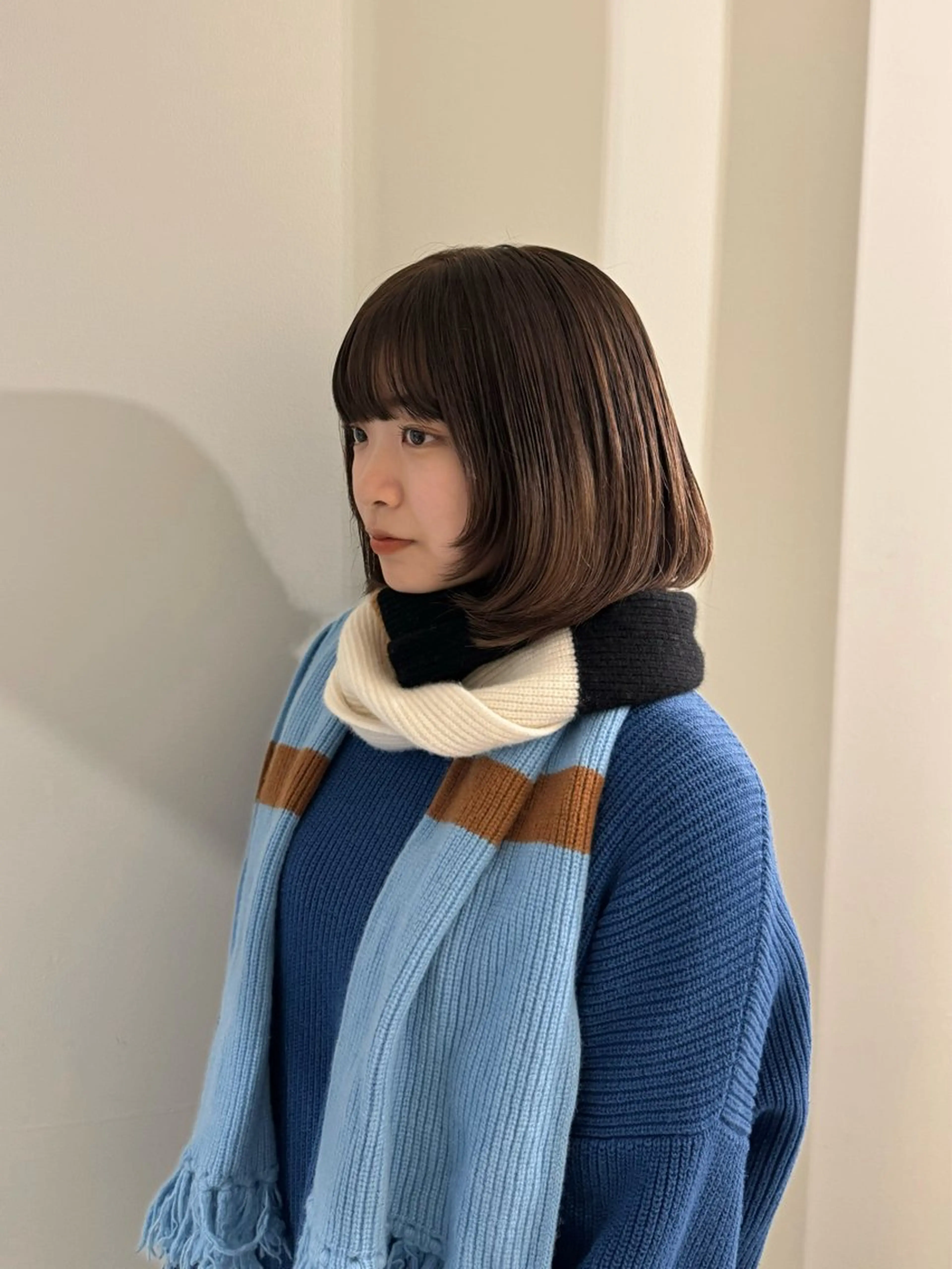 ミディアム カラー 内沼 恵留菜のヘアスタイル