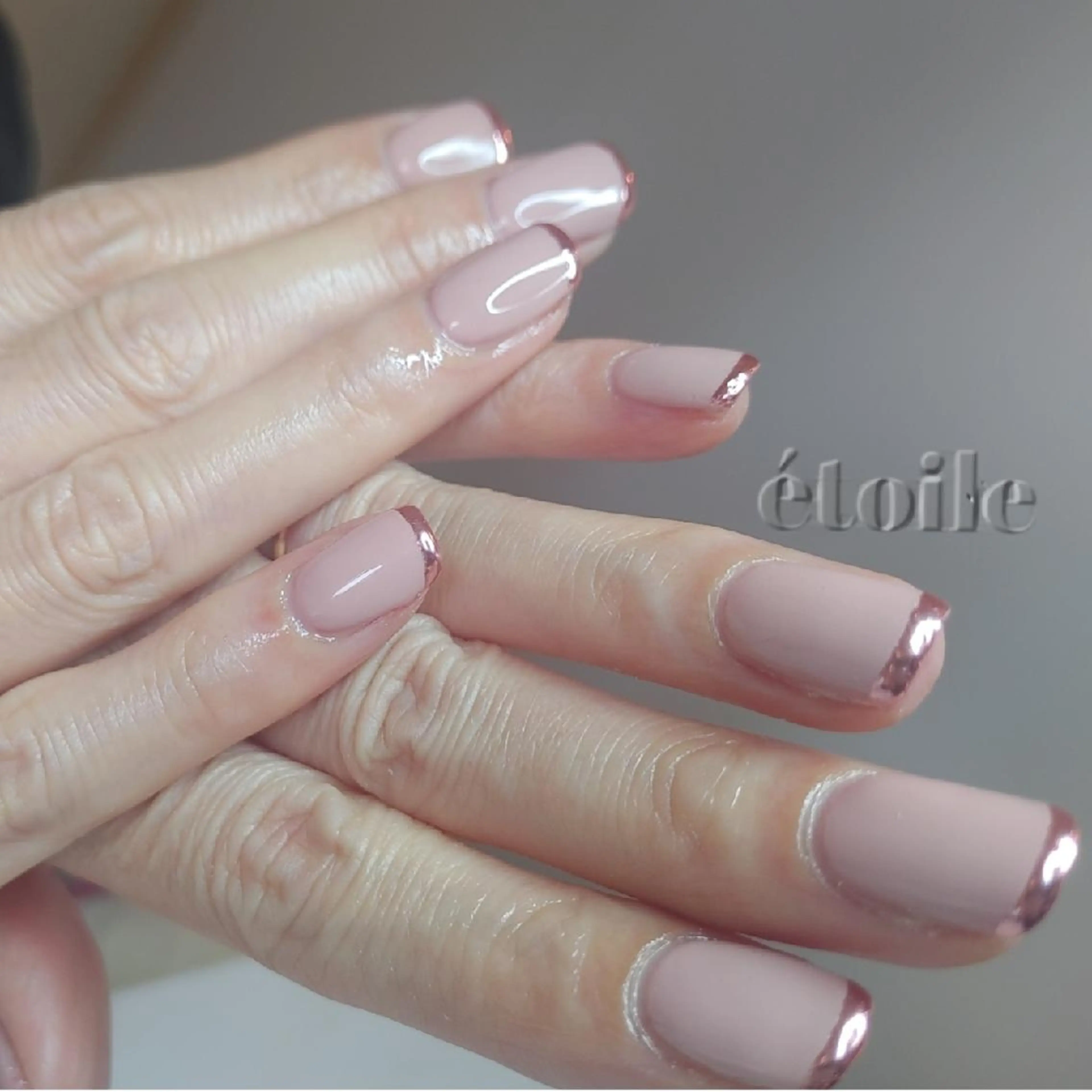 ネイル フレンチネイル ミラーネイル ピンク ハンドネイル ハンドケア 山田 可愛のネイルデザイン