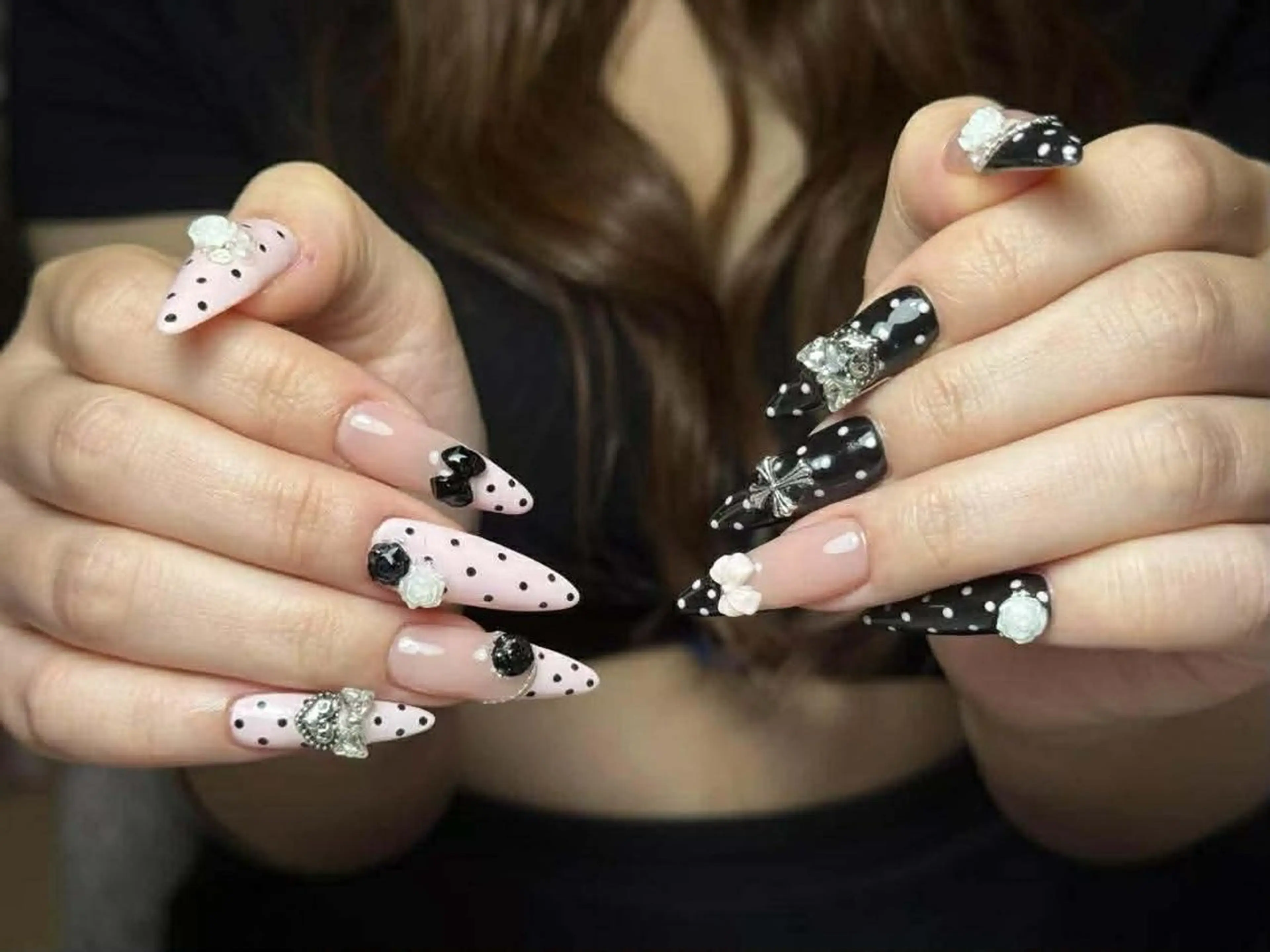 ネイル ボルドー チークネイル 長さ出し フレンチネイル ジェルネイル Yuu🎀 Belle Nailのネイルデザイン