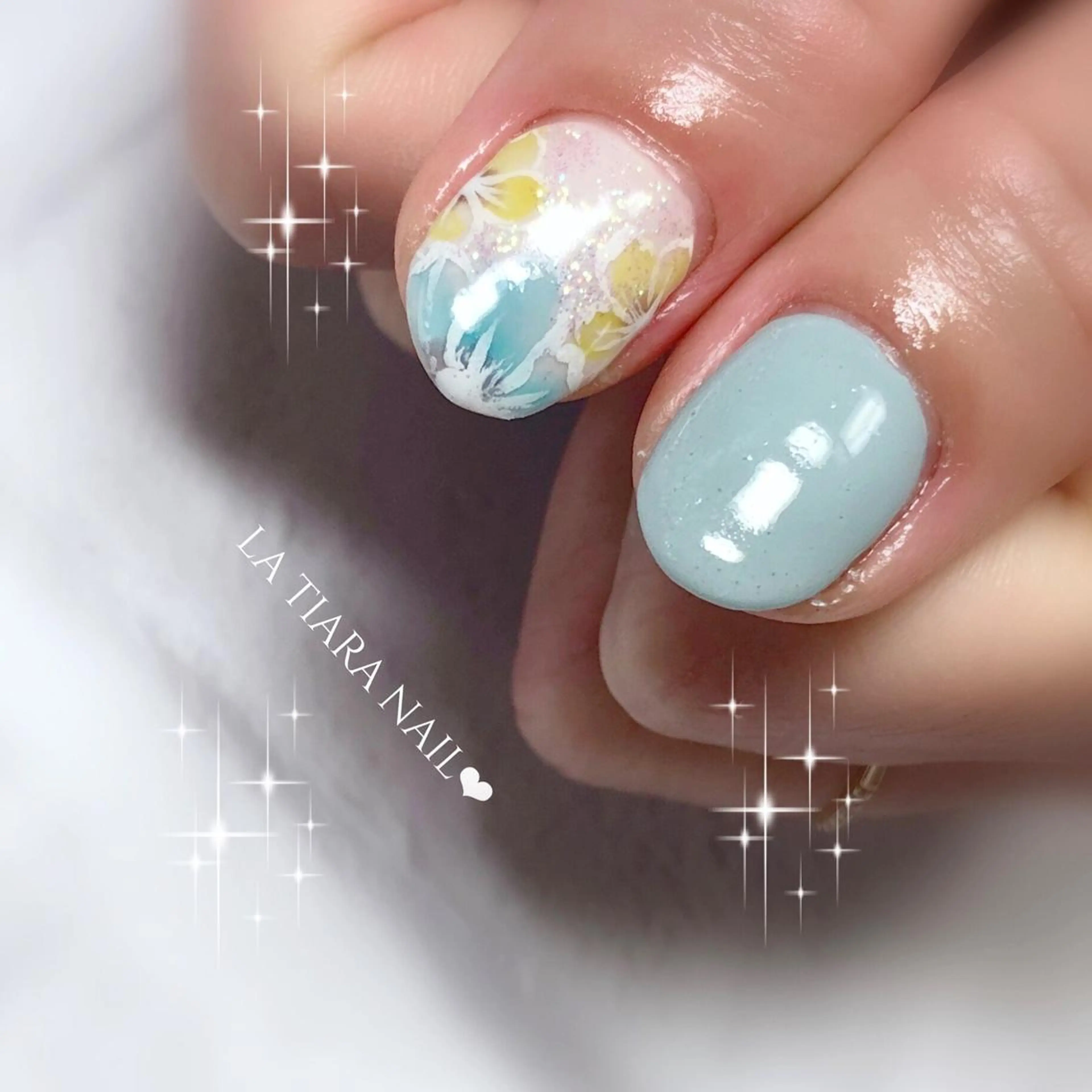 ネイル ハンドネイル Blue bird  nailのネイルデザイン