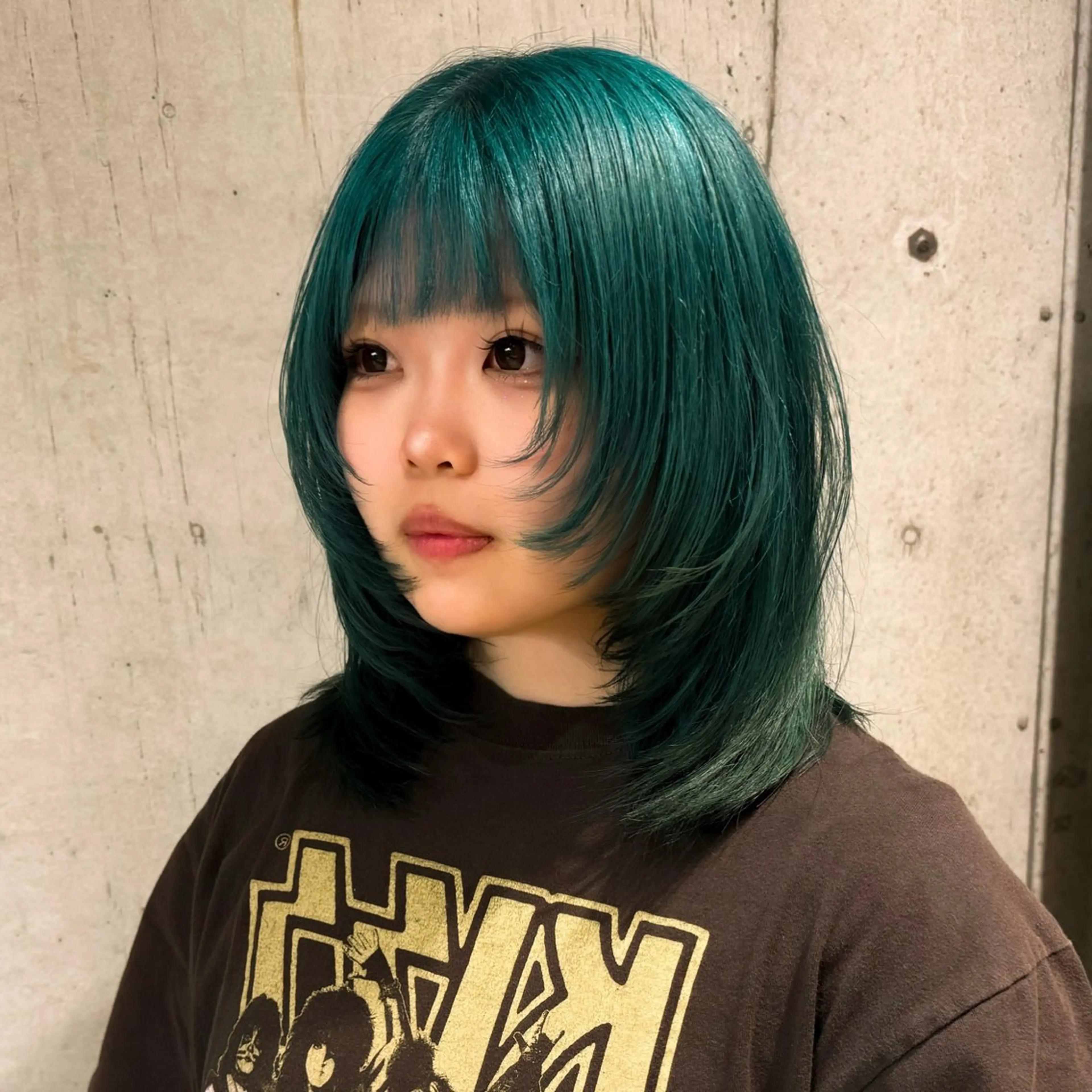 ミディアム カラー レイヤーカット カット ヘアカラー トリートメント 柔め透明感血色カラー 暖色/レイヤー/ゆいのヘアスタイル
