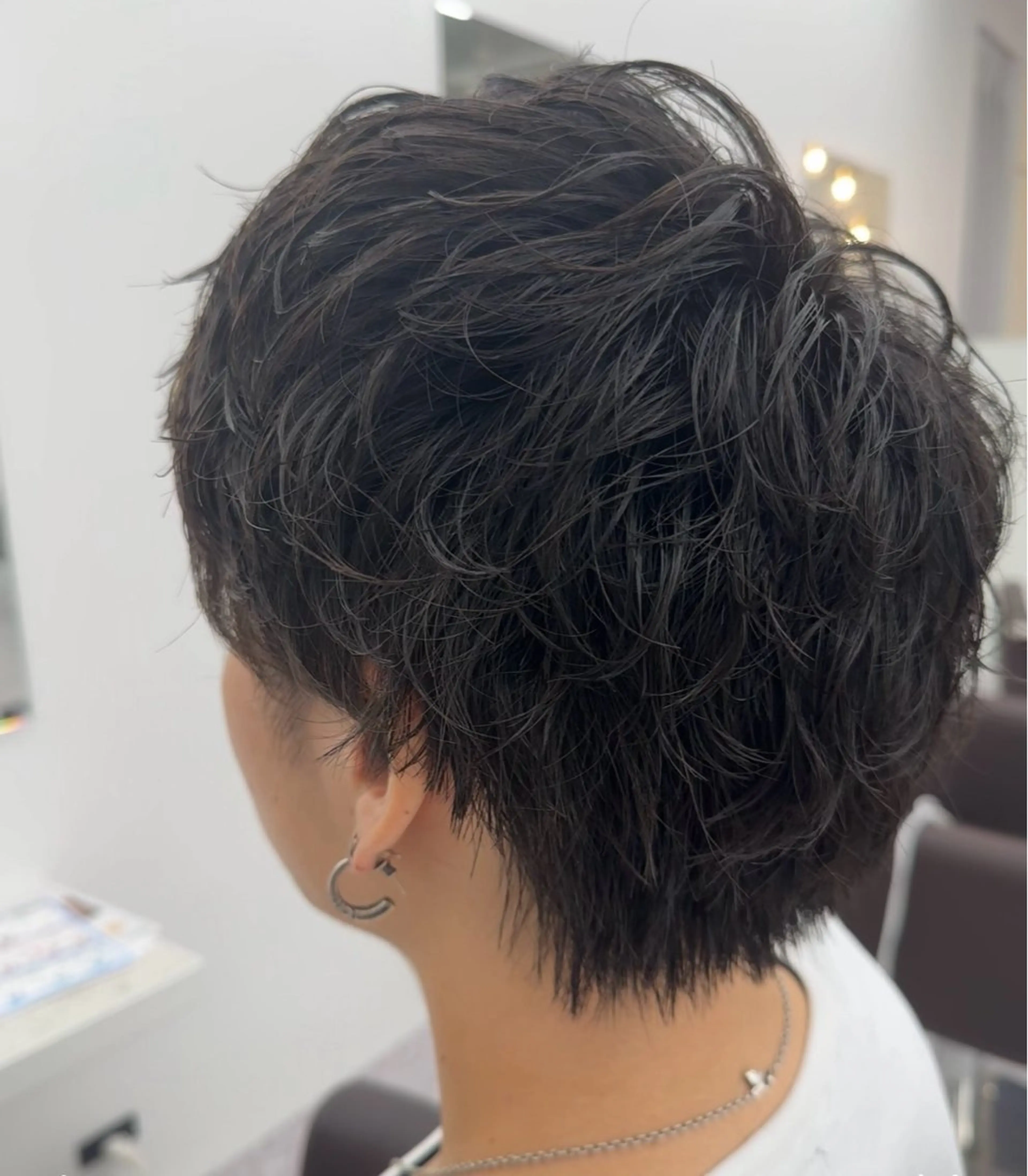 ショート パーマ メンズ メンズパーマ ニュアンスパーマ モデル募集 /万代/松井茉里奈のヘアスタイル