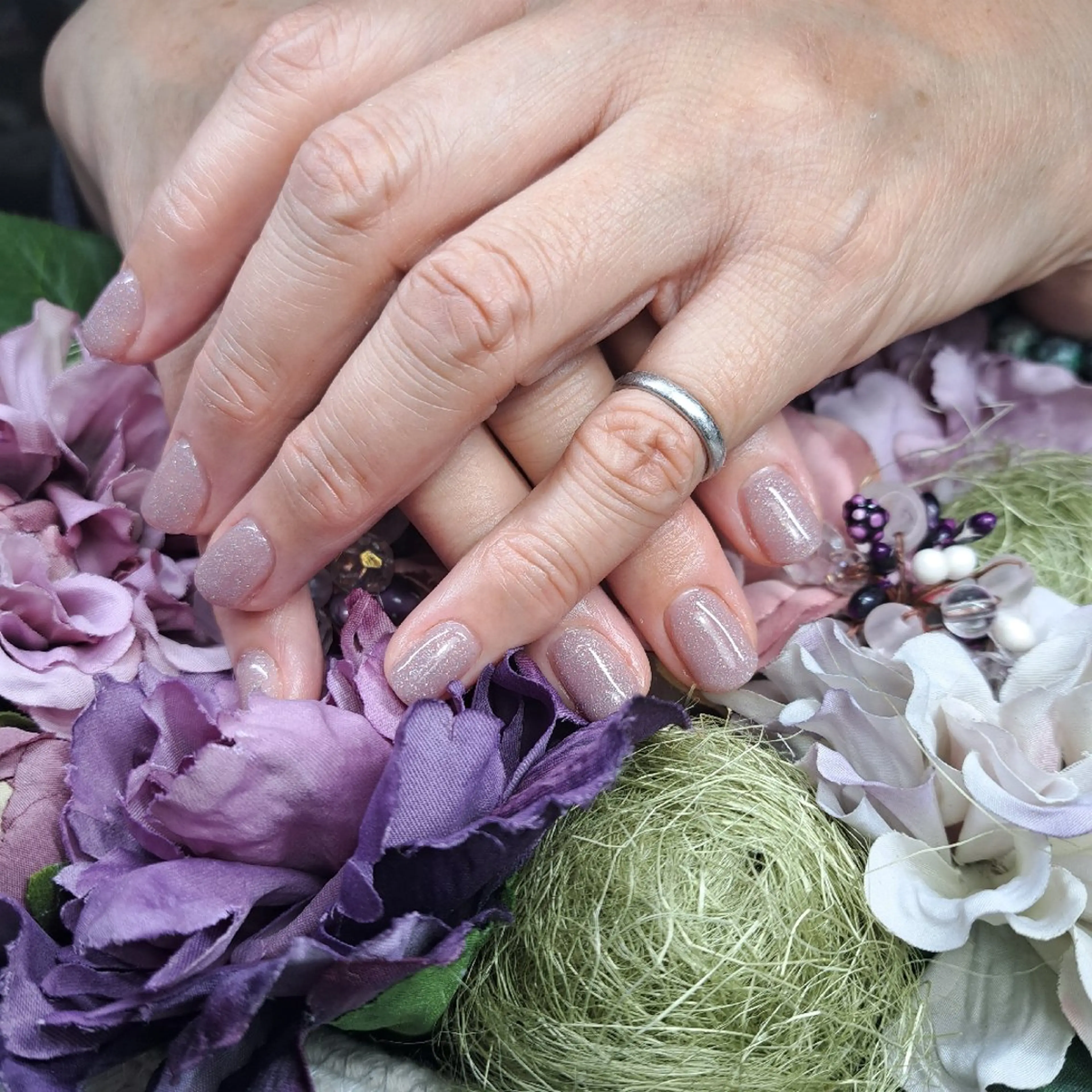 ネイル ラメ(グリッター) ワンカラーネイル HAYASHI  Nのネイルデザイン