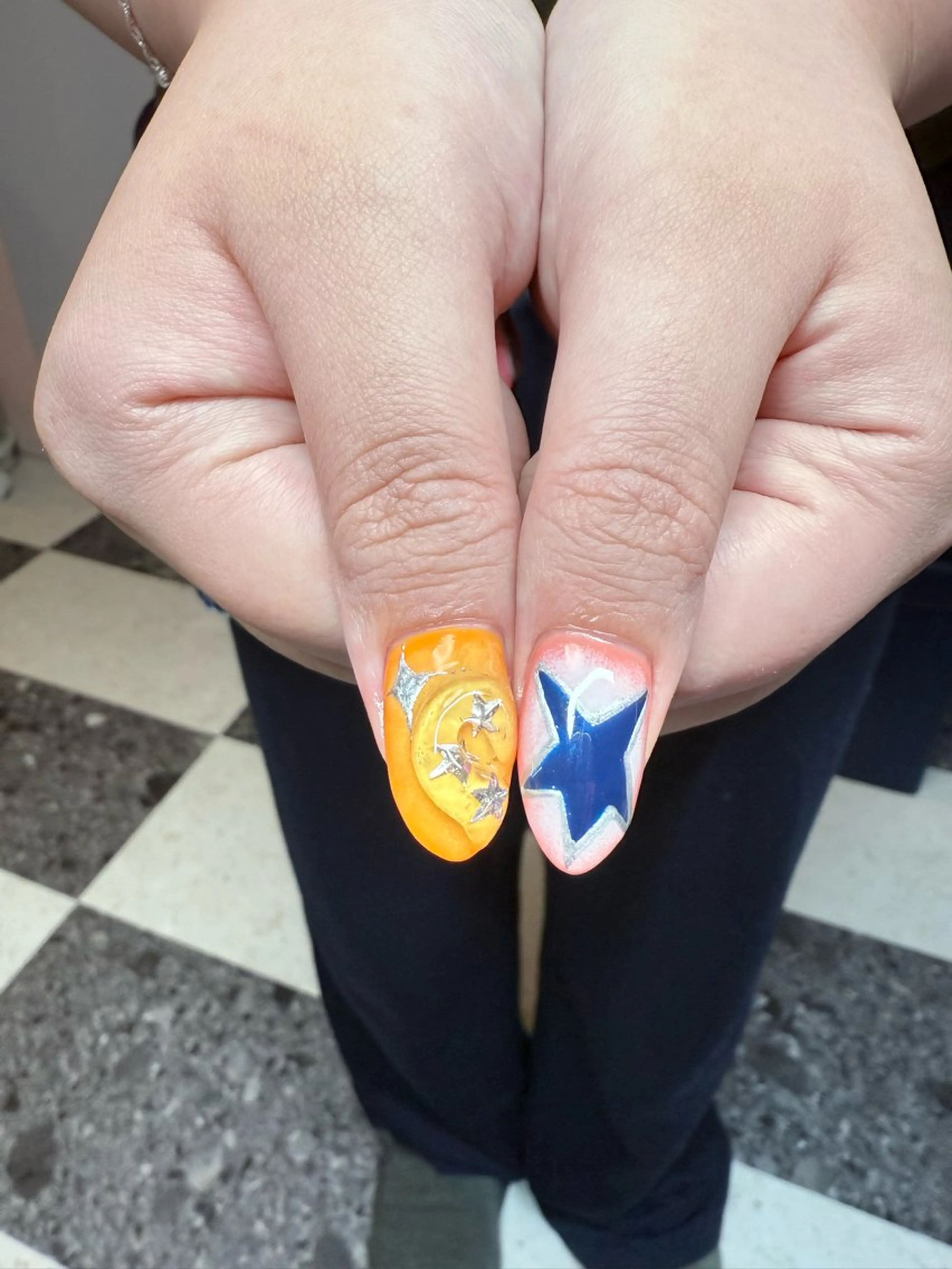 ネイル シンプルネイル 夏ネイル ハンドネイル posa nail モエミのネイルデザイン