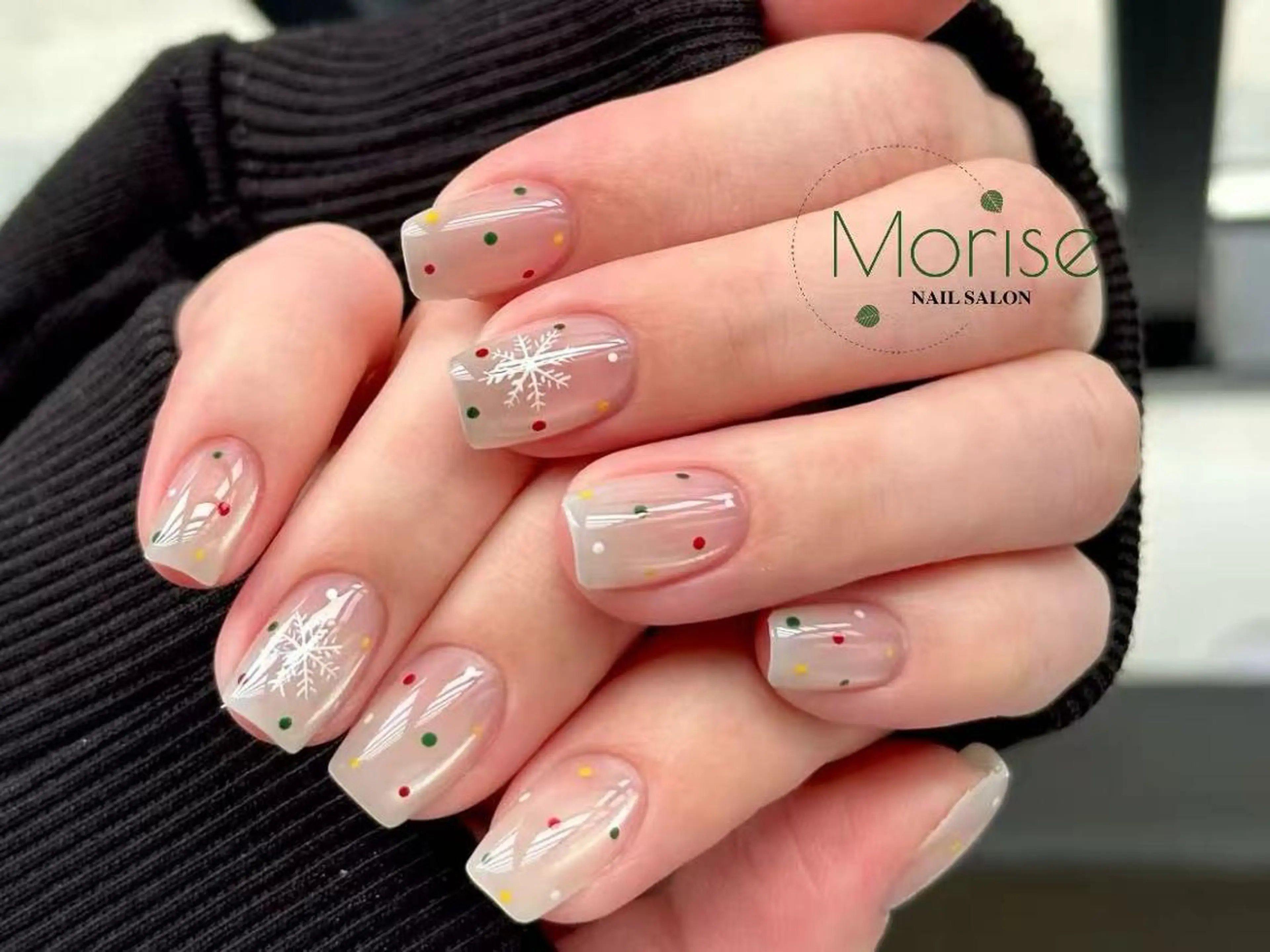 ネイル 長さ出し フレンチネイル ジェルネイル ガラスフレンチ 韓国ネイル MoriseNail Jr研修💜はるかのネイルデザイン