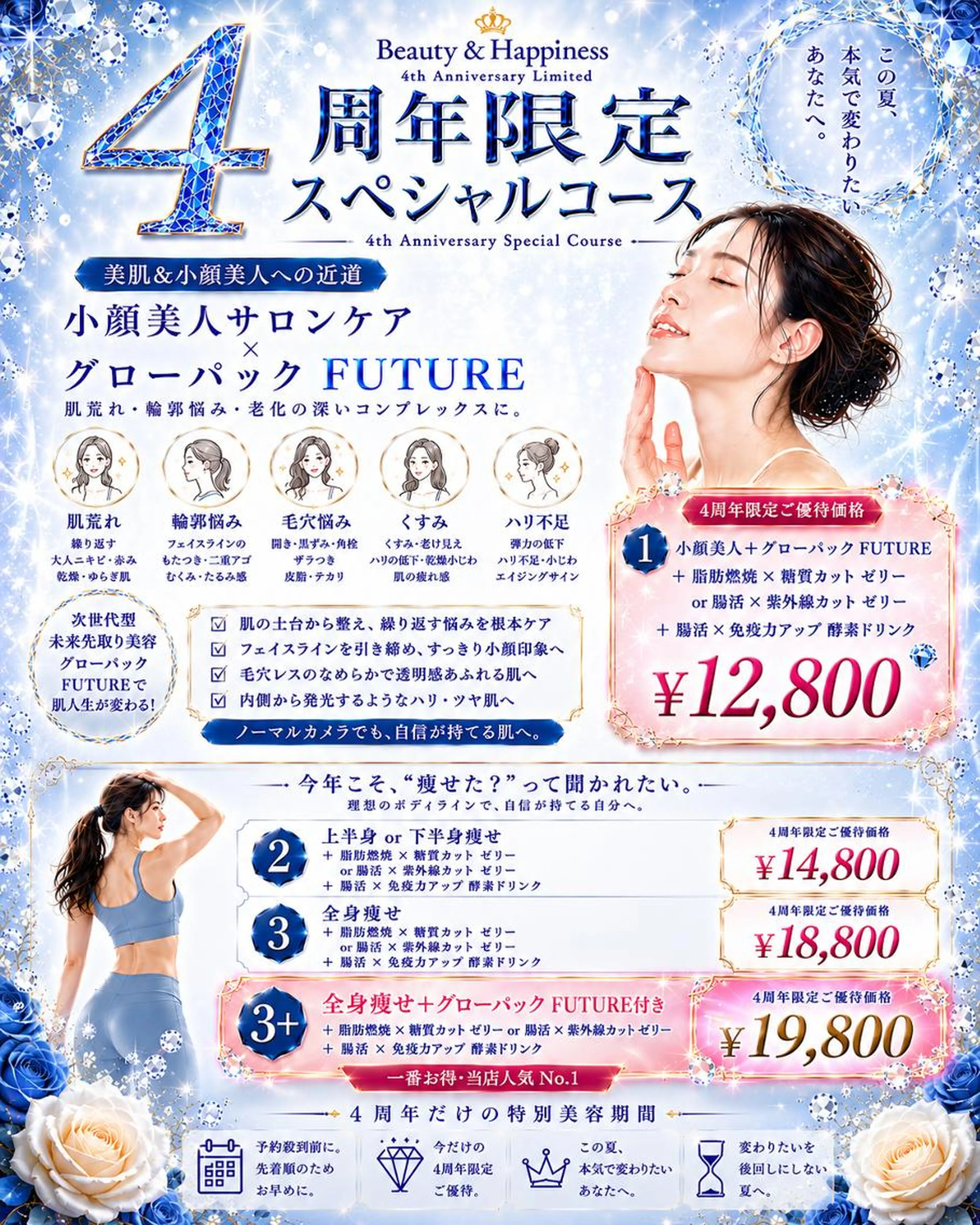 【🎉4周年記念祭💐】徹底集中‼劇的究極スリム🔥全身集中痩せ+IZMゼリー+酵素ドリンクの写真