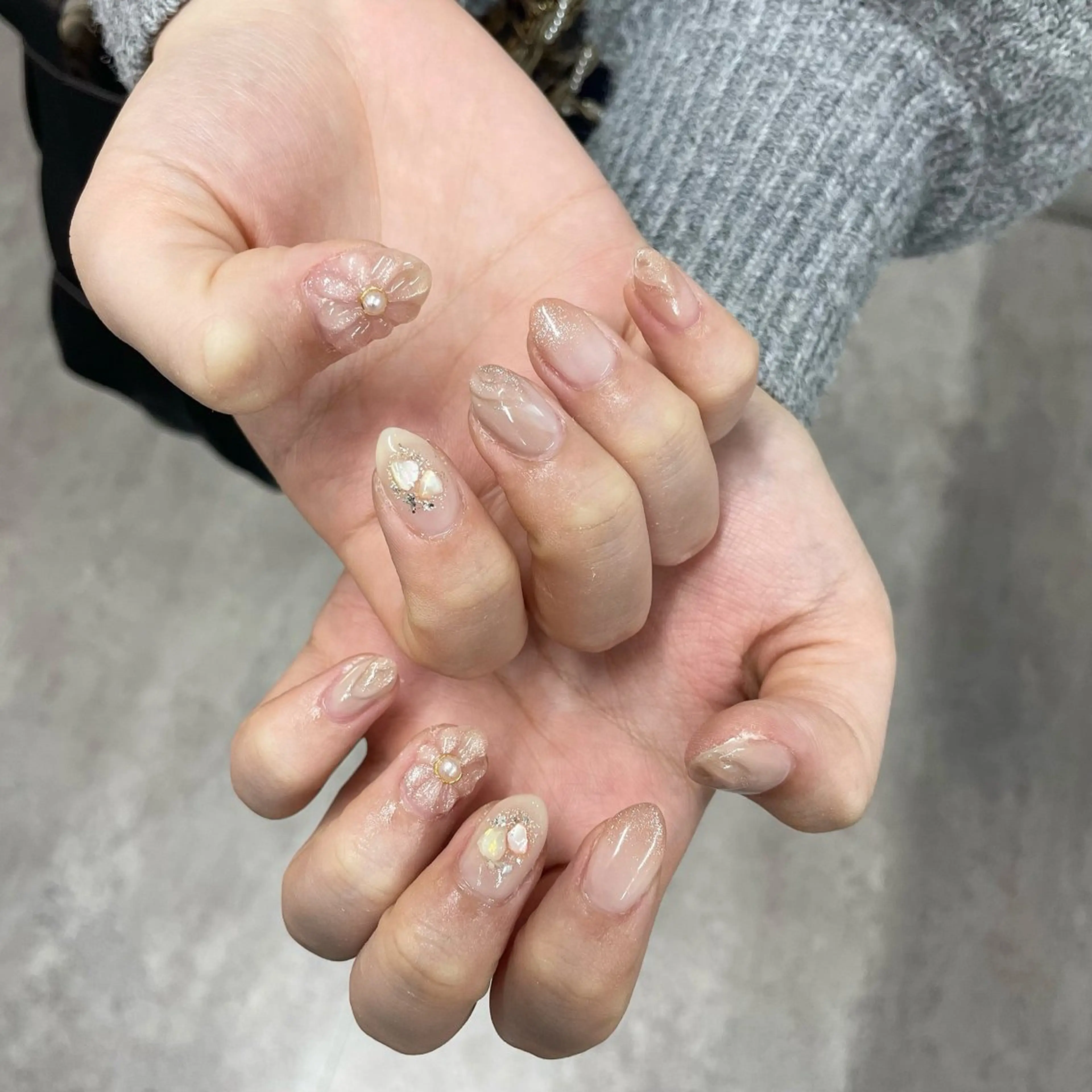 ネイル ニュアンスネイル 春ネイル ハンドネイル Bianca川越西口 KITAZAKI🫧のネイルデザイン