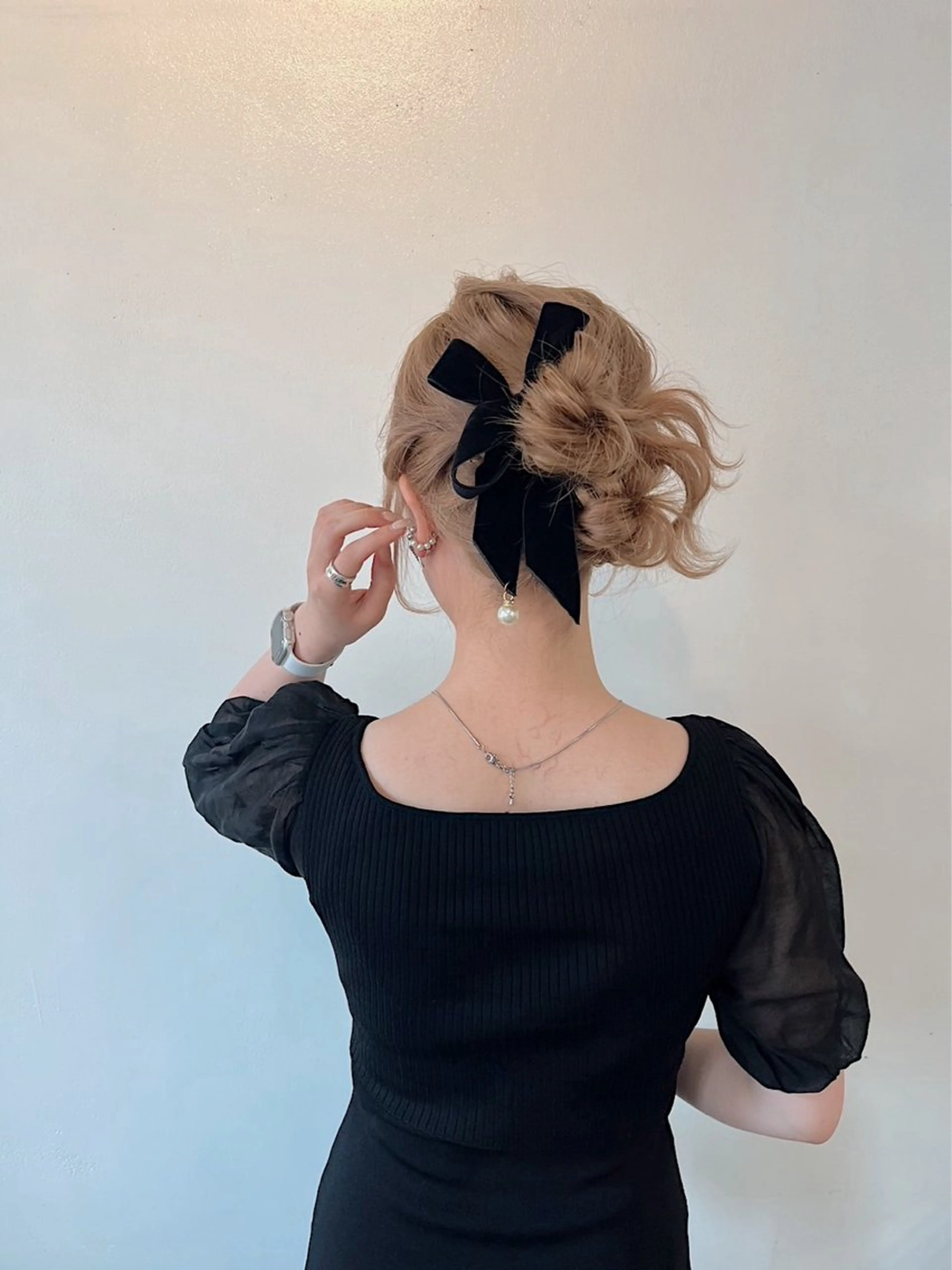 セミロング ヘアアレンジ ヘアセット h a k u 大倉 卓人のヘアスタイル