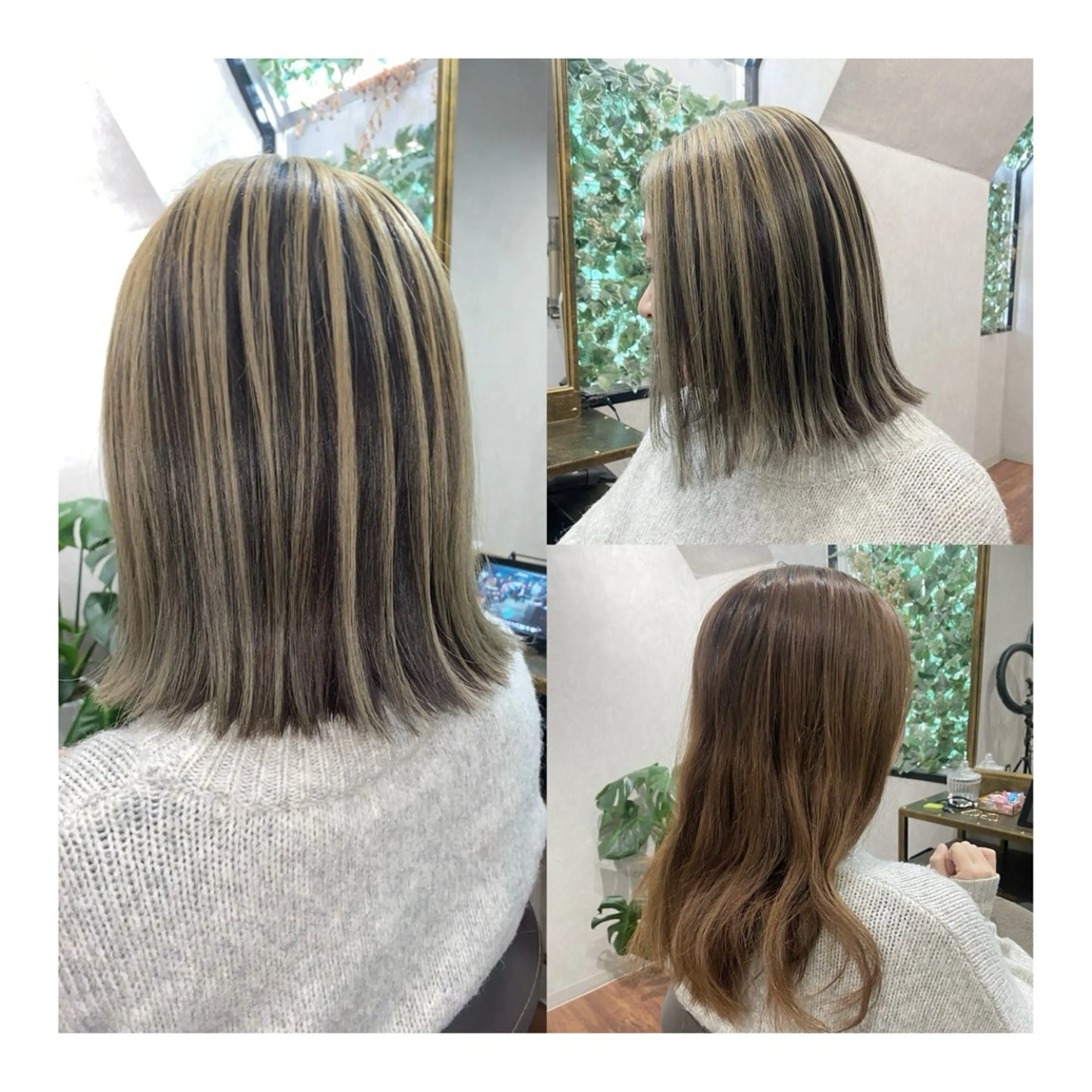 セミロング カット ヘアカラー ＳＨＩ ＺＵのヘアスタイル