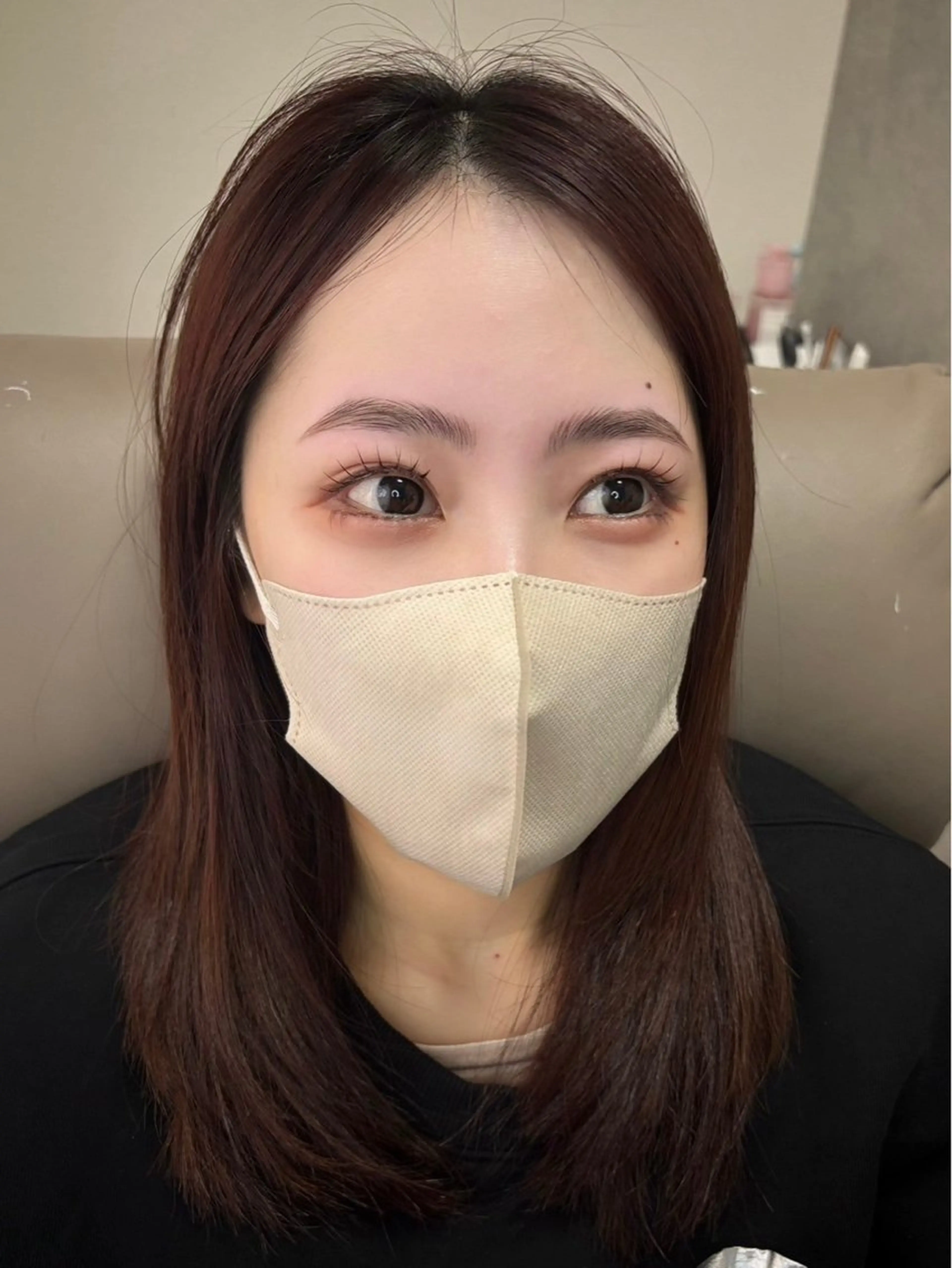 アイブロウ 髪質改善カラー/ 結べるレイヤー/文野のヘアスタイル