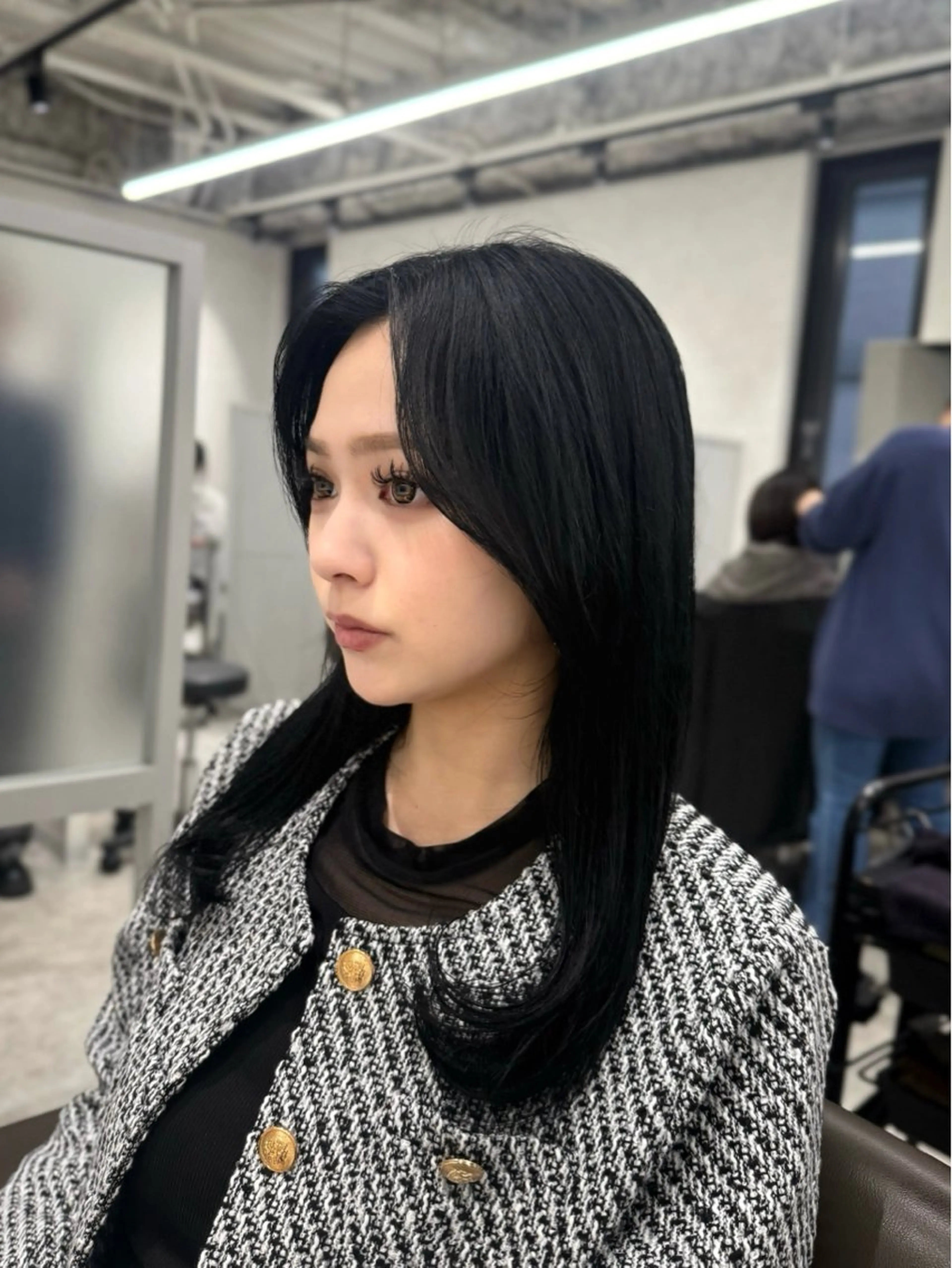 セミロング 大阪梅田 稲葉利也斗のヘアスタイル