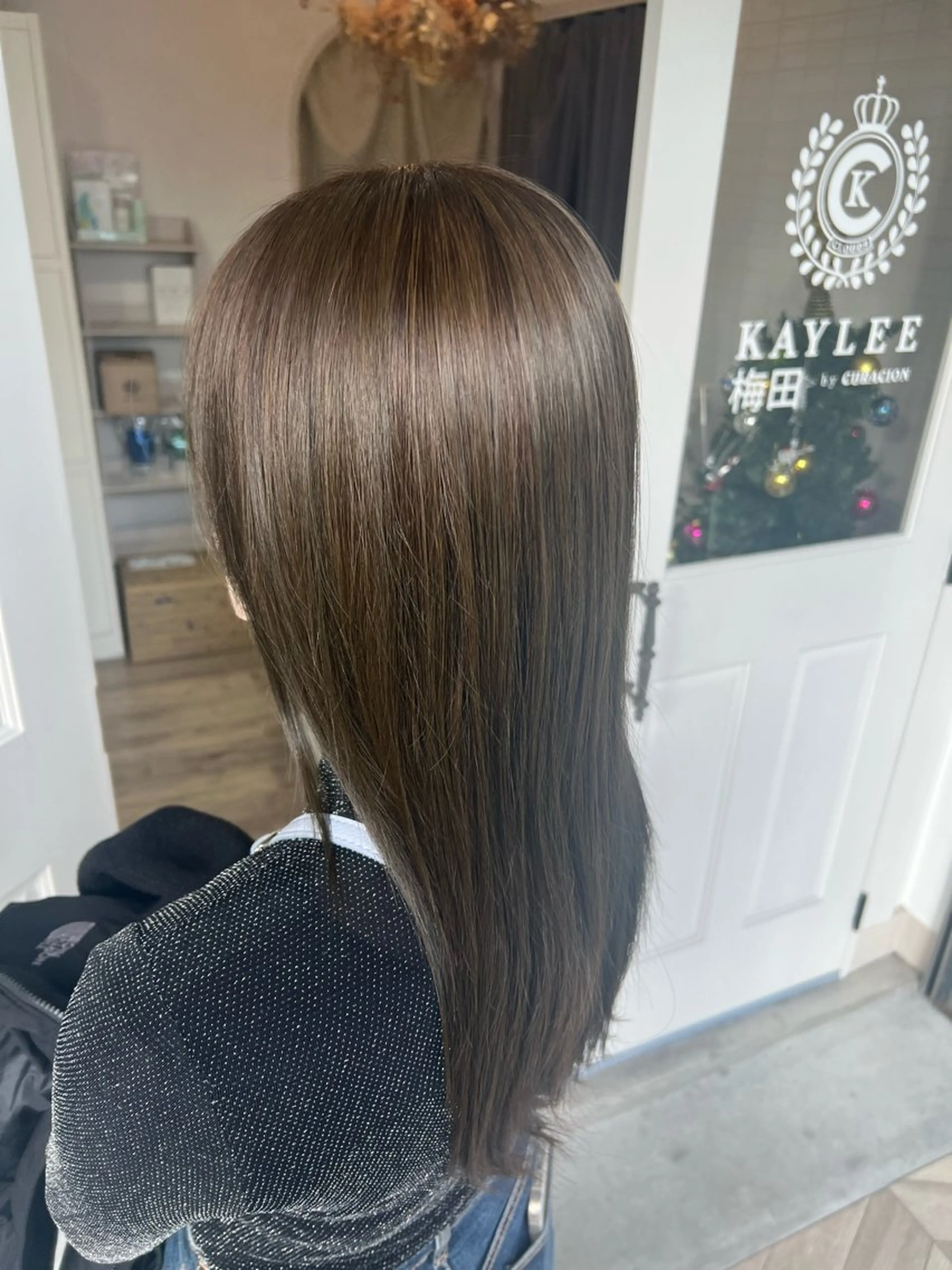 ミディアム カラー オリーブカラー オレンジ 髙橋 秀果のヘアスタイル