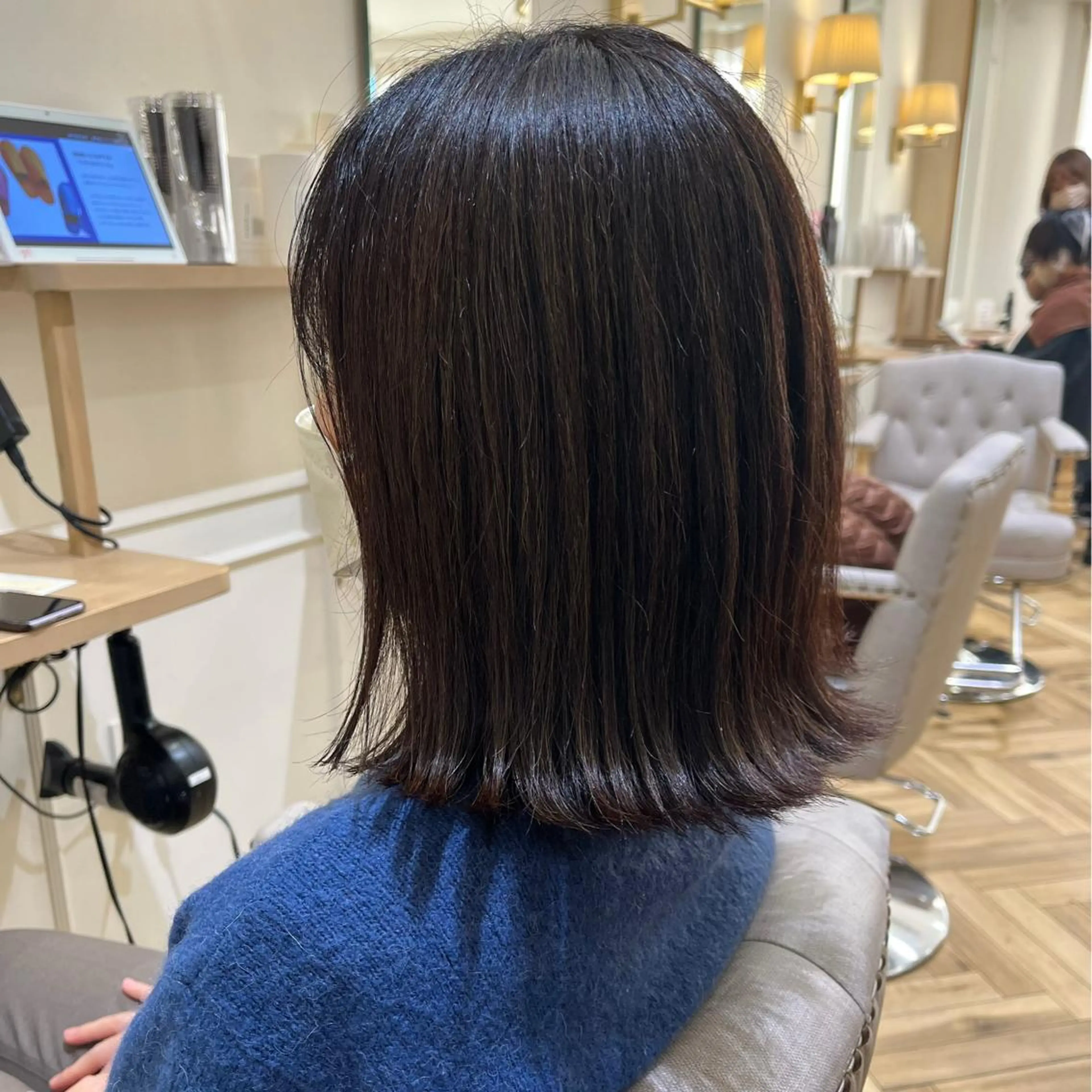 ミディアム カット ヘアカラー トリートメント 韓国ﾍｱ&ｼｮｰﾄ ボブ💜桑原のヘアスタイル