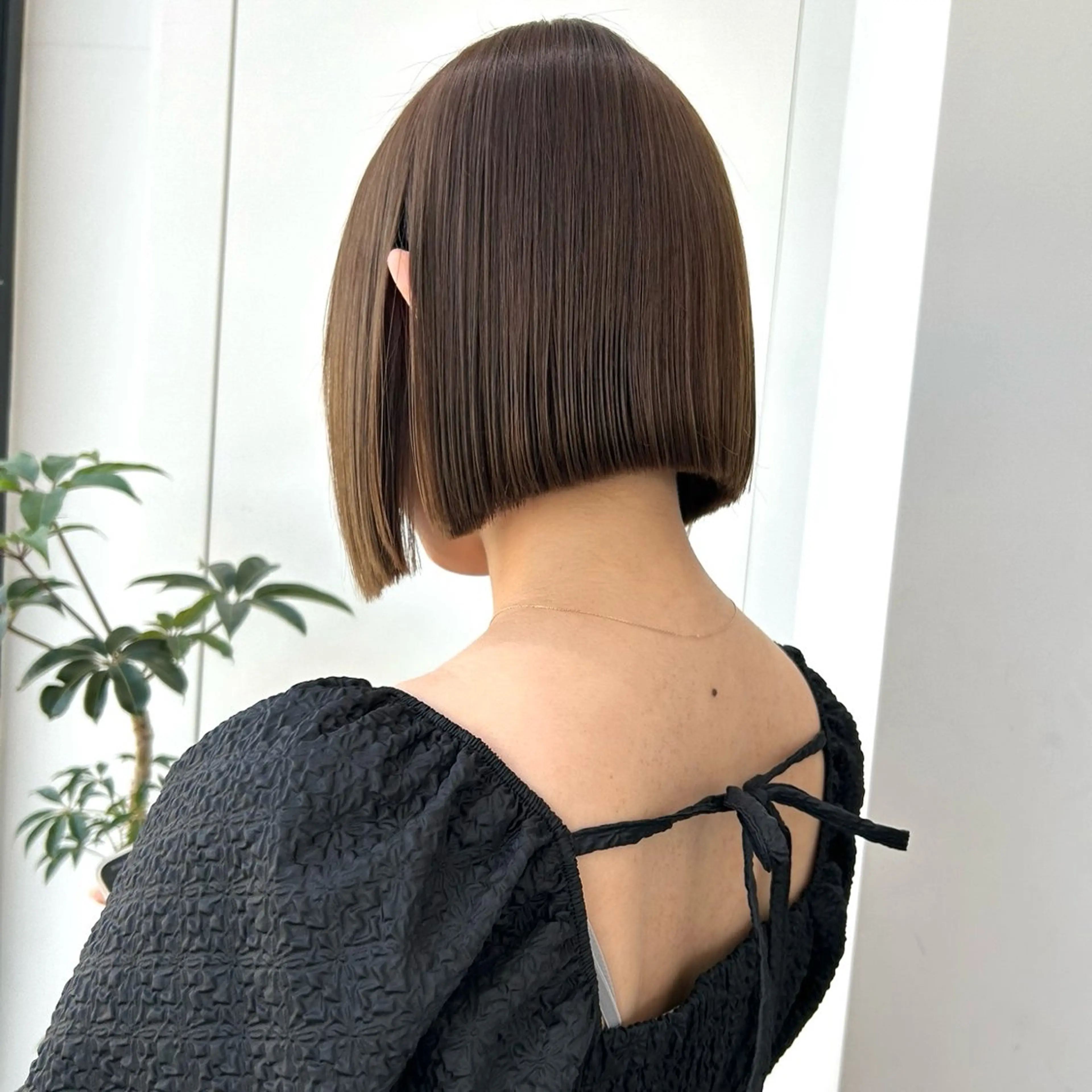 ミディアム カラー ボブ カット ヘアカラー トリートメント ボブ/くびれボブ/ 髪質改善/Ru-kaのヘアスタイル