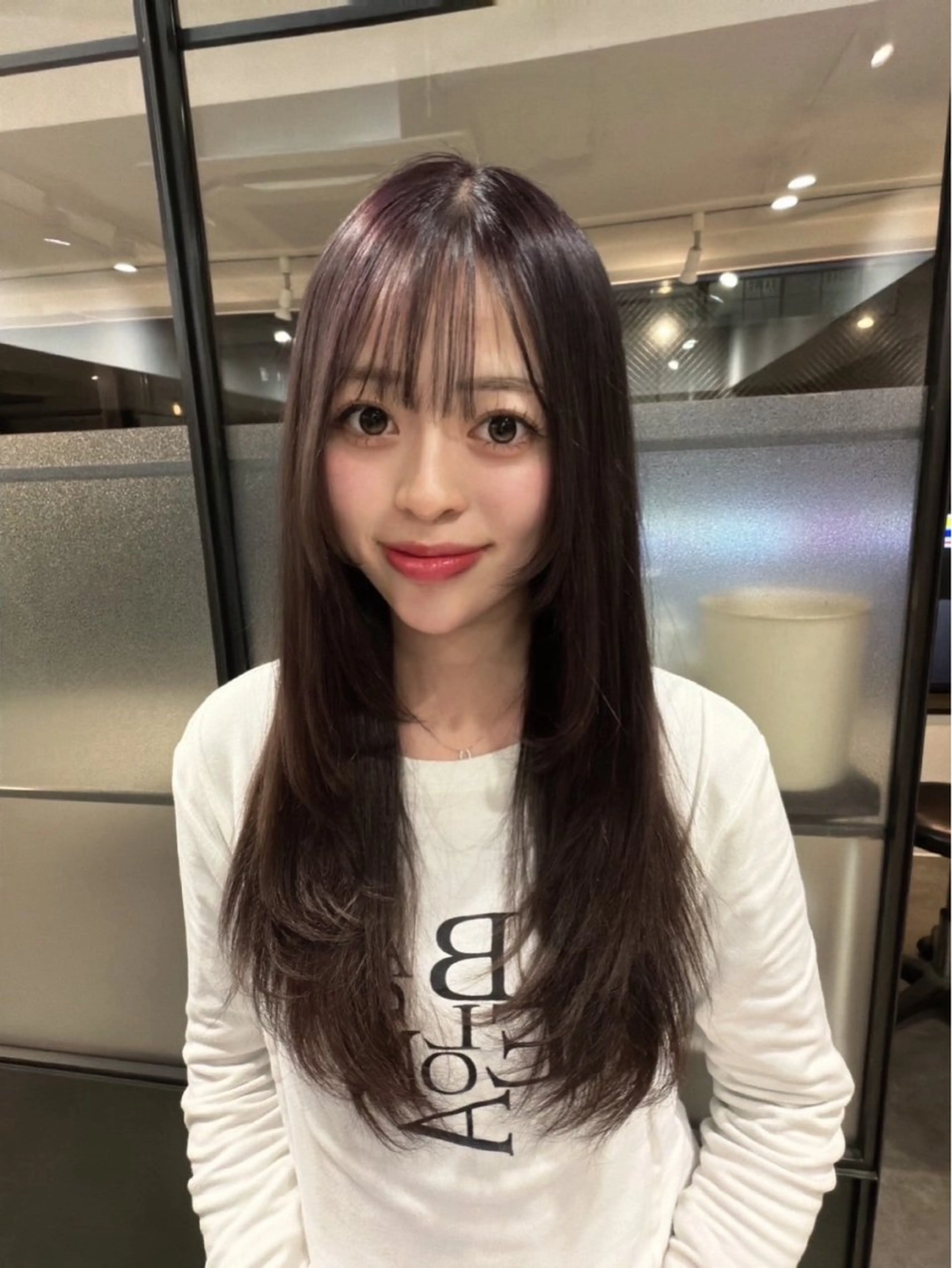 ロング ヘアカラー トリートメント 心斎橋/透明感カラー 🫧アサノハルカのヘアスタイル