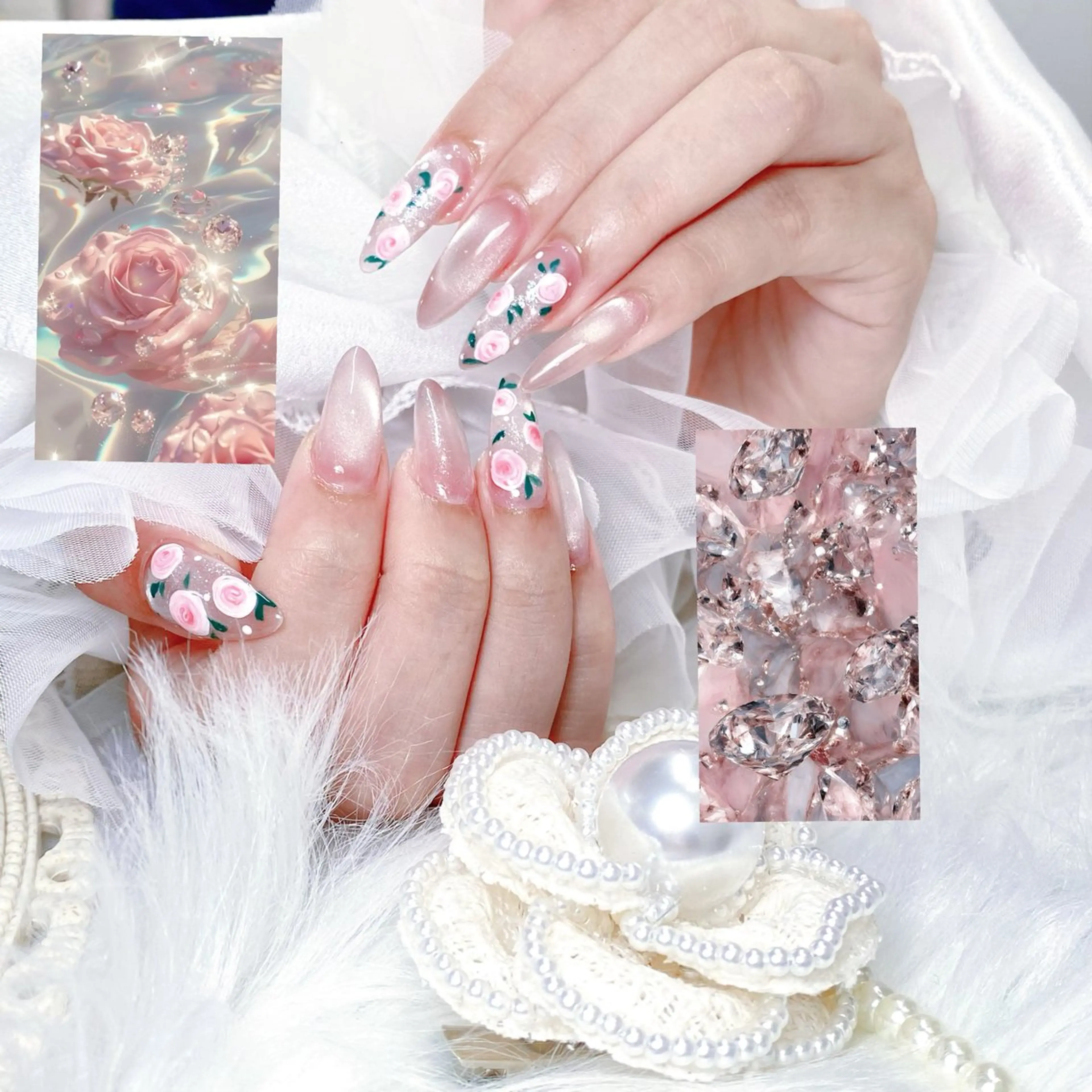 カラー グラデーションカラー ピンクカラー ハンドネイル AIN Nailのネイルデザイン