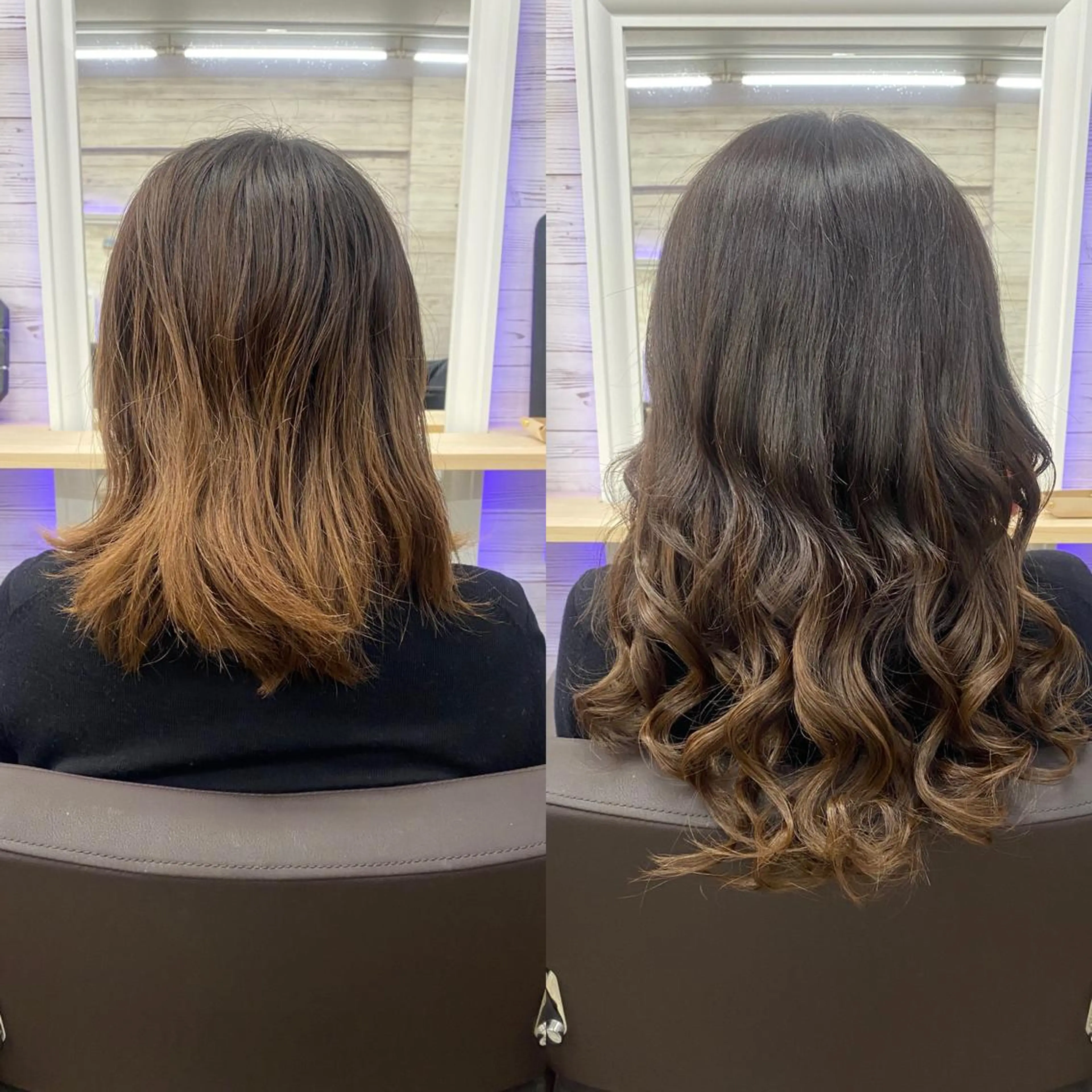 ロング カラー ヘアアレンジ ショートボブ 編み込みエクステ シールエクステ バレイヤージュ ベージュカラー LAVENDIA 初音のヘアスタイル