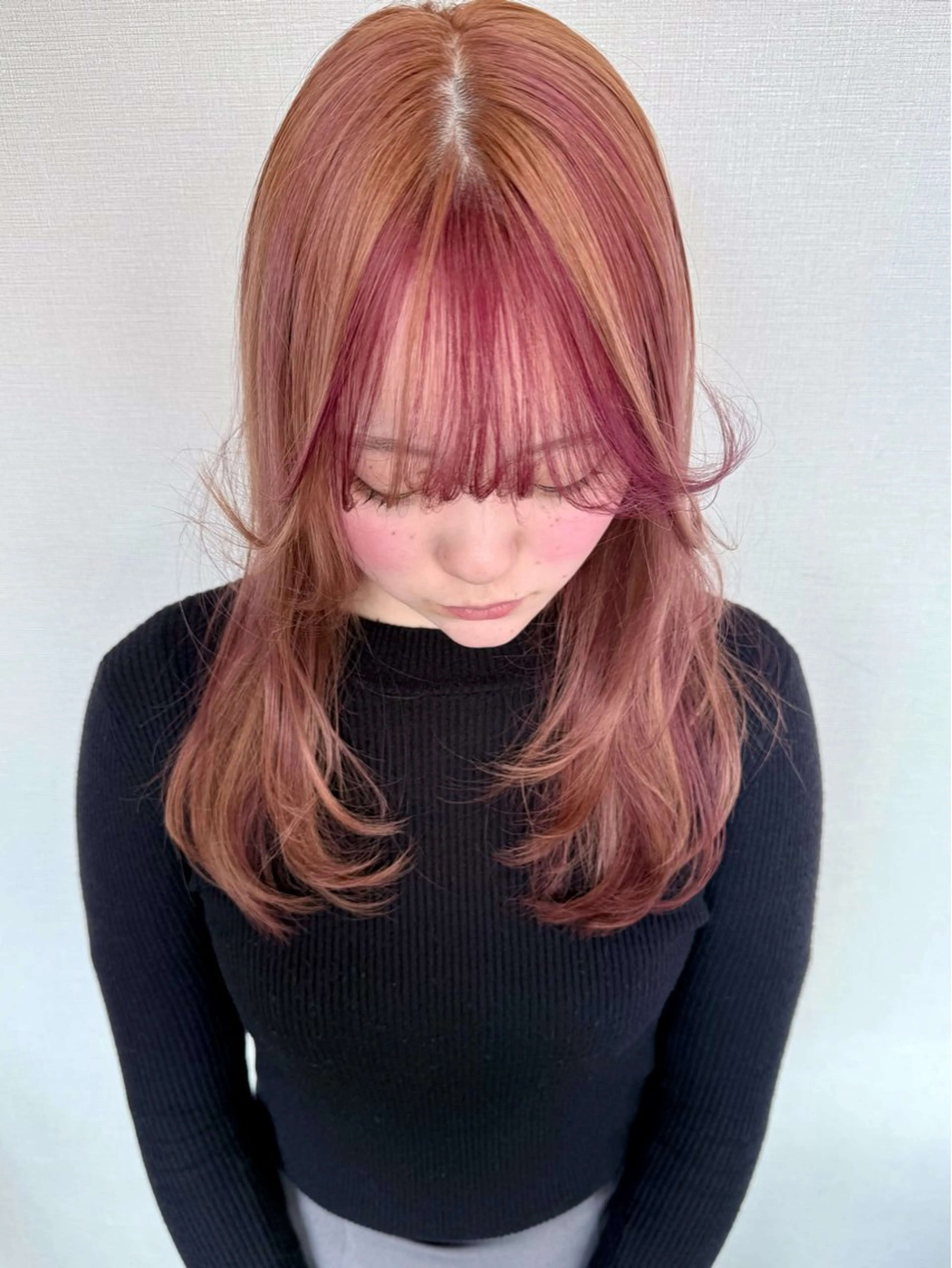 ミディアム カラー カット ヘアカラー トリートメント 田室 和幸のヘアスタイル
