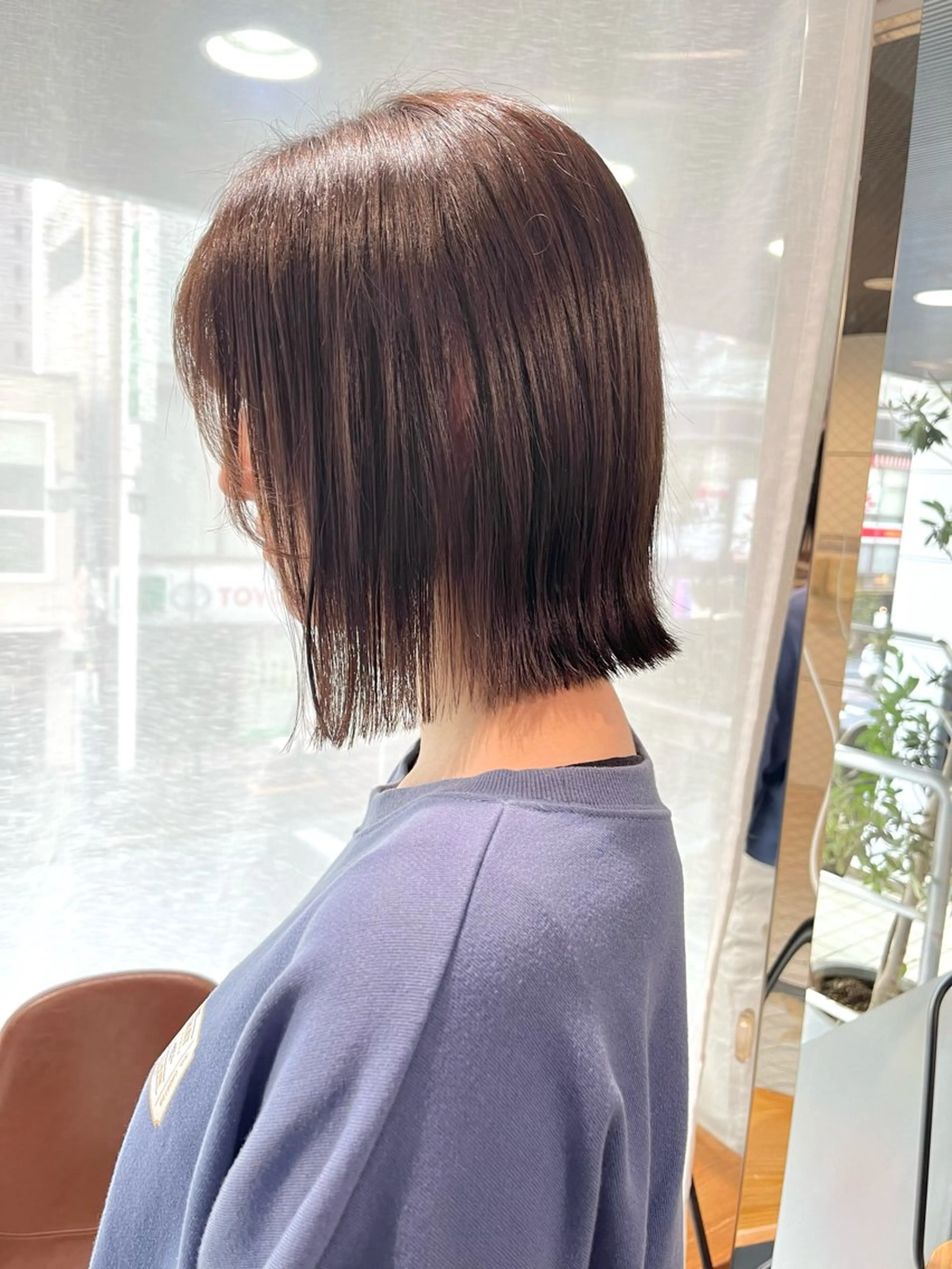 ショート 切りっぱなしボブ ボブ 顔周りカット 髪質改善 カットパーマ 🌀あさみのヘアスタイル