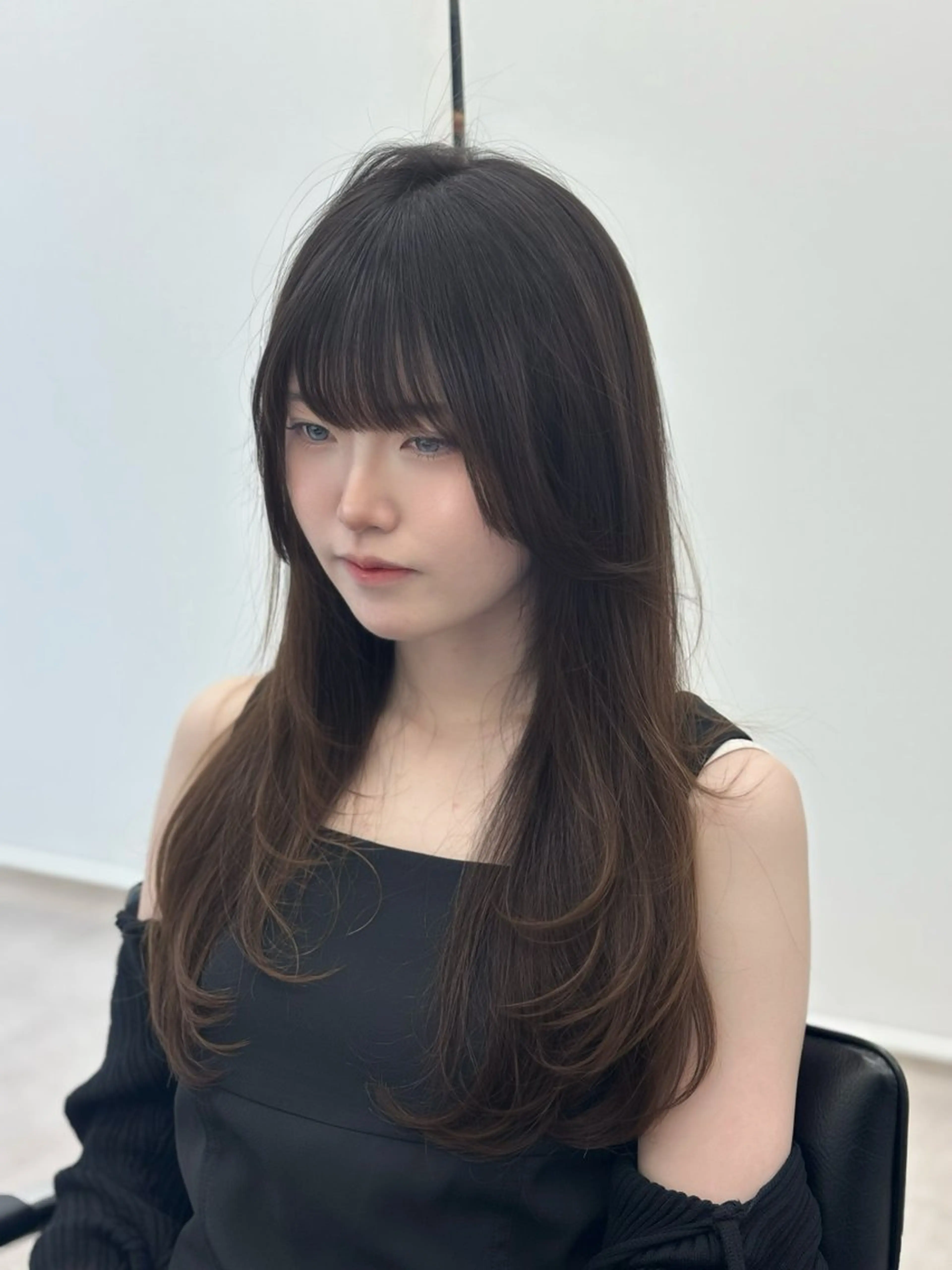 ロング カラー 透明感カラー 韓国風ヘア ヘアカラー トリートメント 艶髪/透明感カラー /韓国ヘア/きょんのヘアスタイル