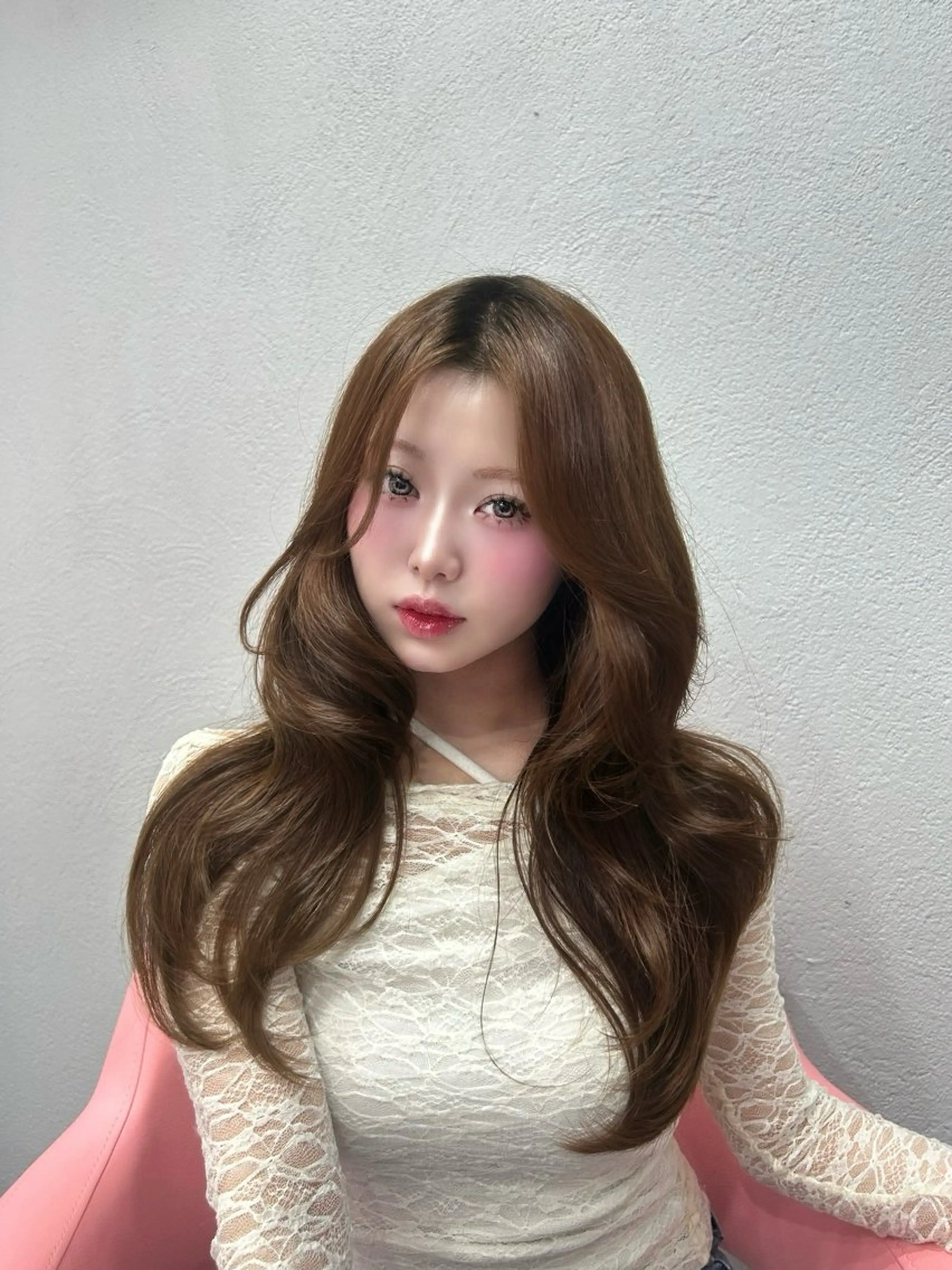 ロング カラー ベージュカラー ブリーチ ブラウンカラー ショコラブラウン ダブルカラー カット ヘアカラー トリートメント 原宿／ワンホンヘア SAAYA🖤のヘアスタイル