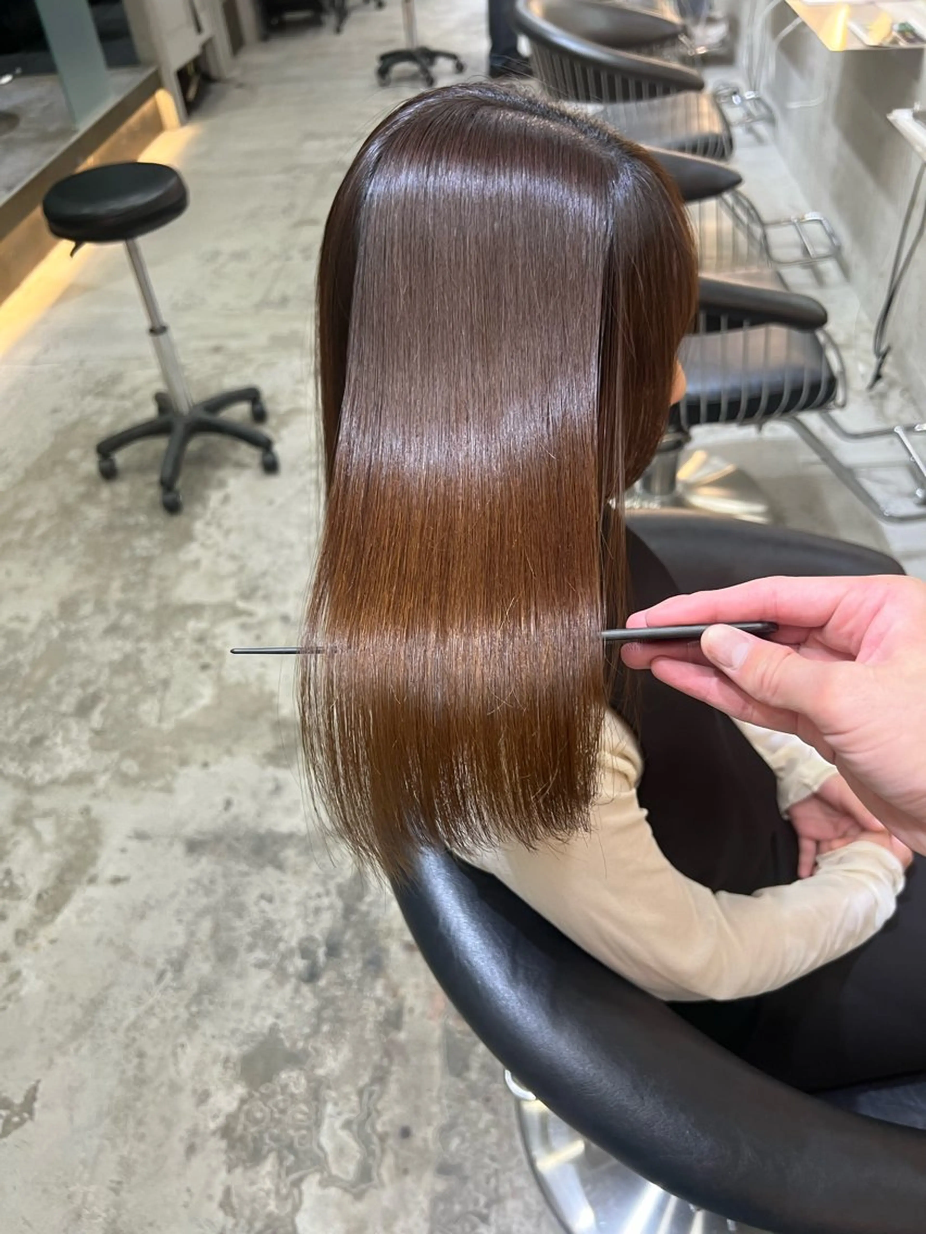 カット 縮毛矯正 トリートメント ヘアセット 艶感カラー/縮毛矯正 髪質改善/三ツ木一生のヘアスタイル