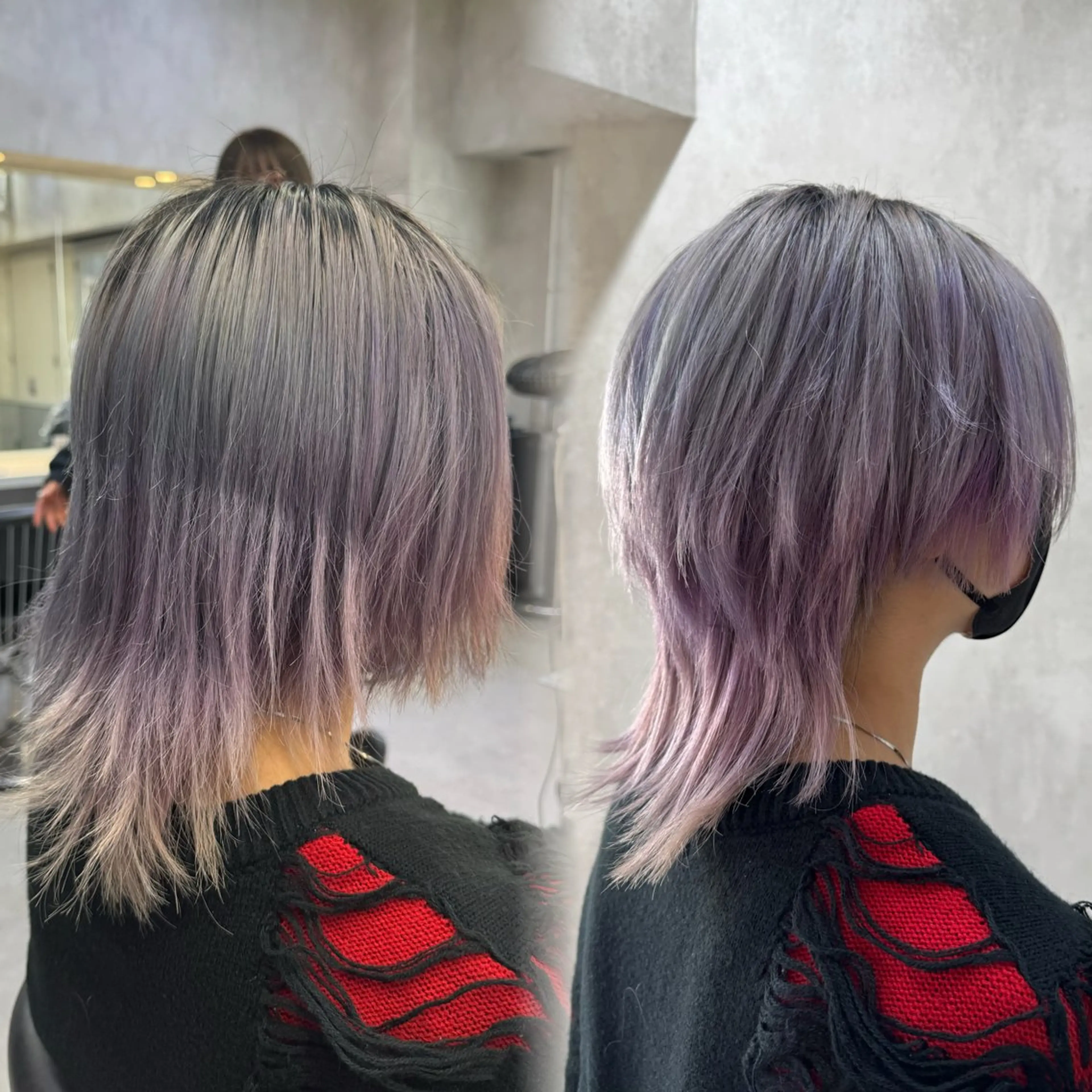 セミロング ウルフ/レイヤー/ ボブ/大石晴也🦋のヘアスタイル