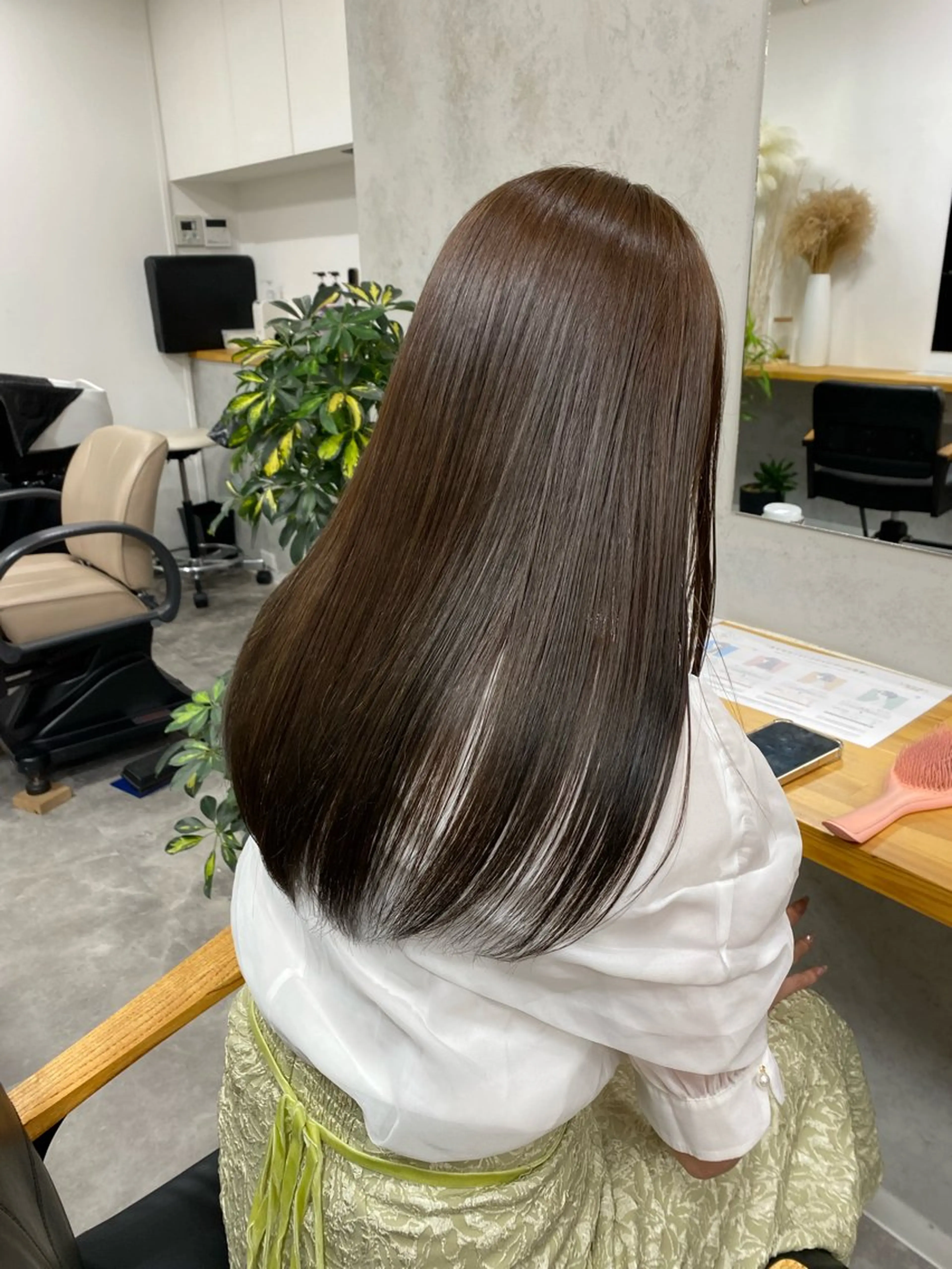 ロング カット ヘアカラー トリートメント 藤森結子/韓国ヘア/ パーソナルカラー診断のヘアスタイル