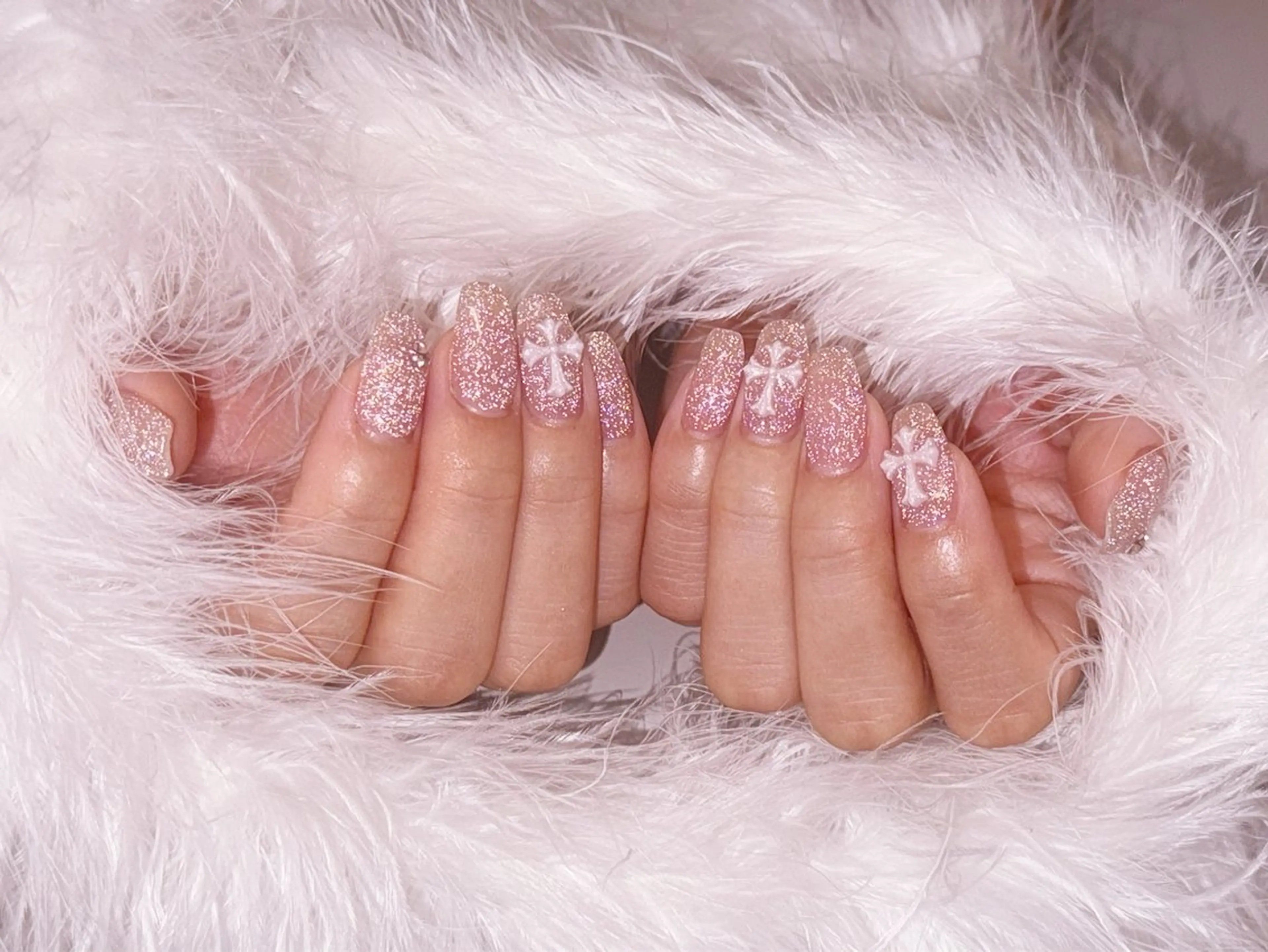 ネイル アートネイル フラッシュネイル フラワーネイル ジェルネイル ガーリー Puti nailのネイルデザイン