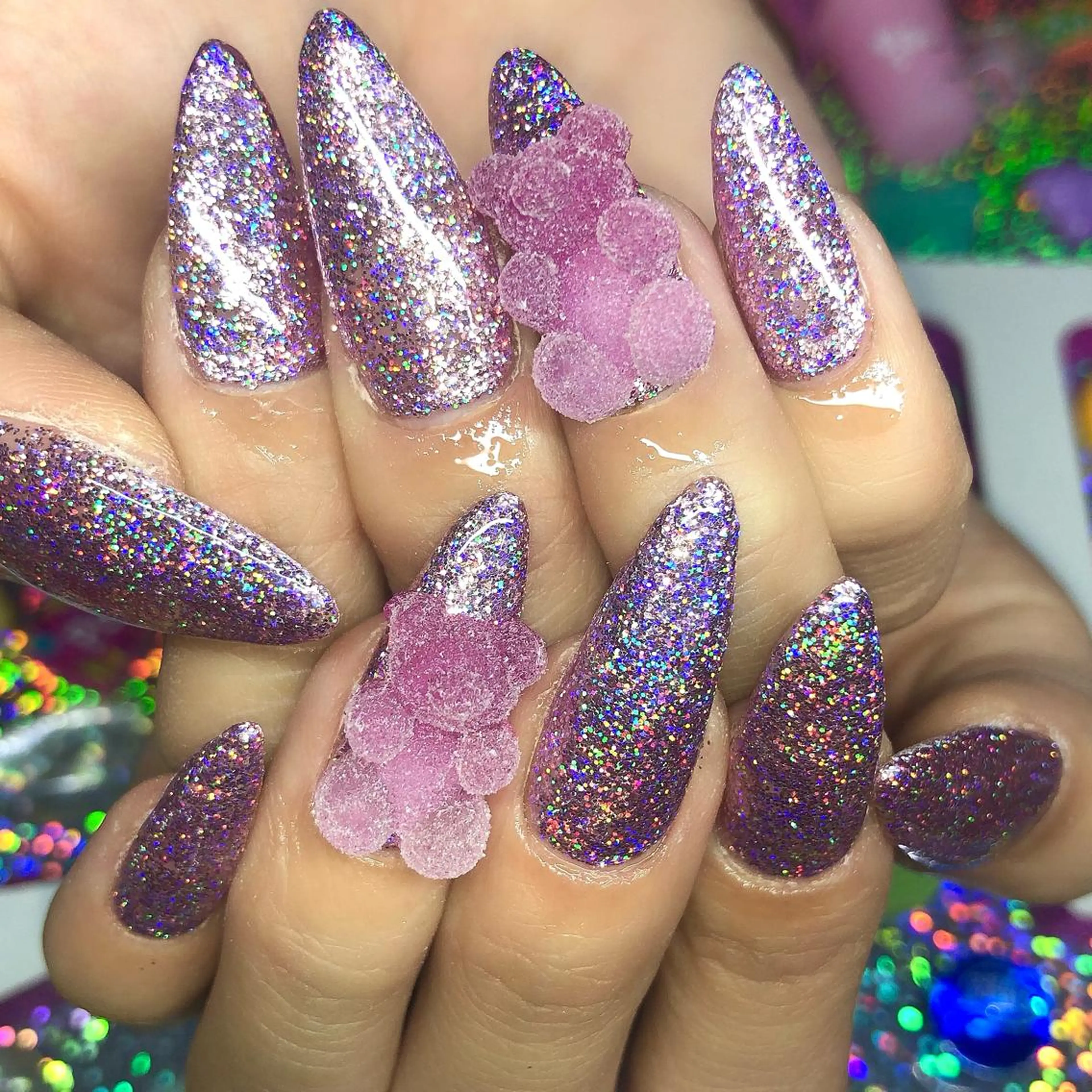 ネイル ラメ(グリッター) 持ち込み 【Yappy🌈】 💖P-tanaのネイルデザイン