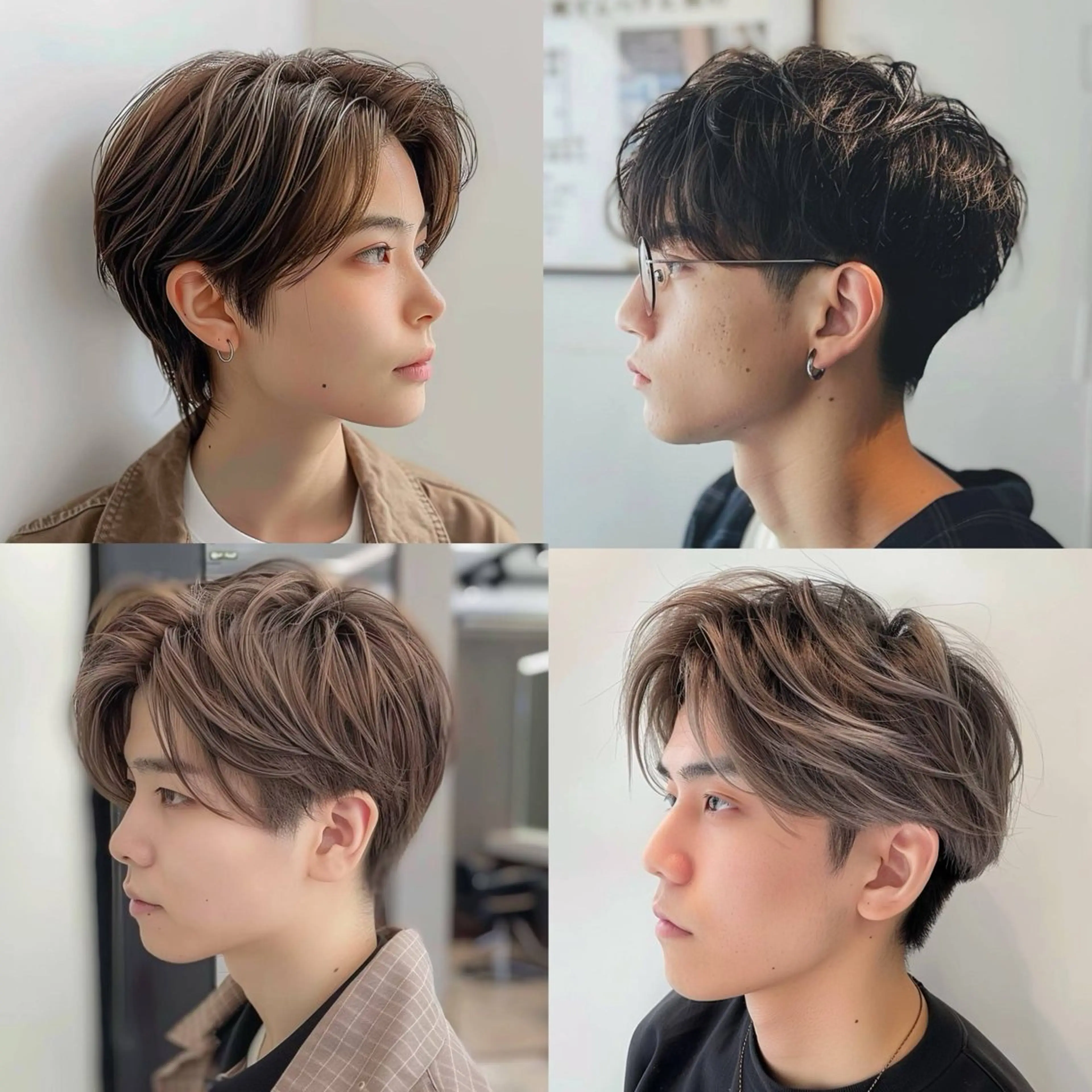 メンズ ブリーチなしカラー 美髪矯正・清水天空のヘアスタイル