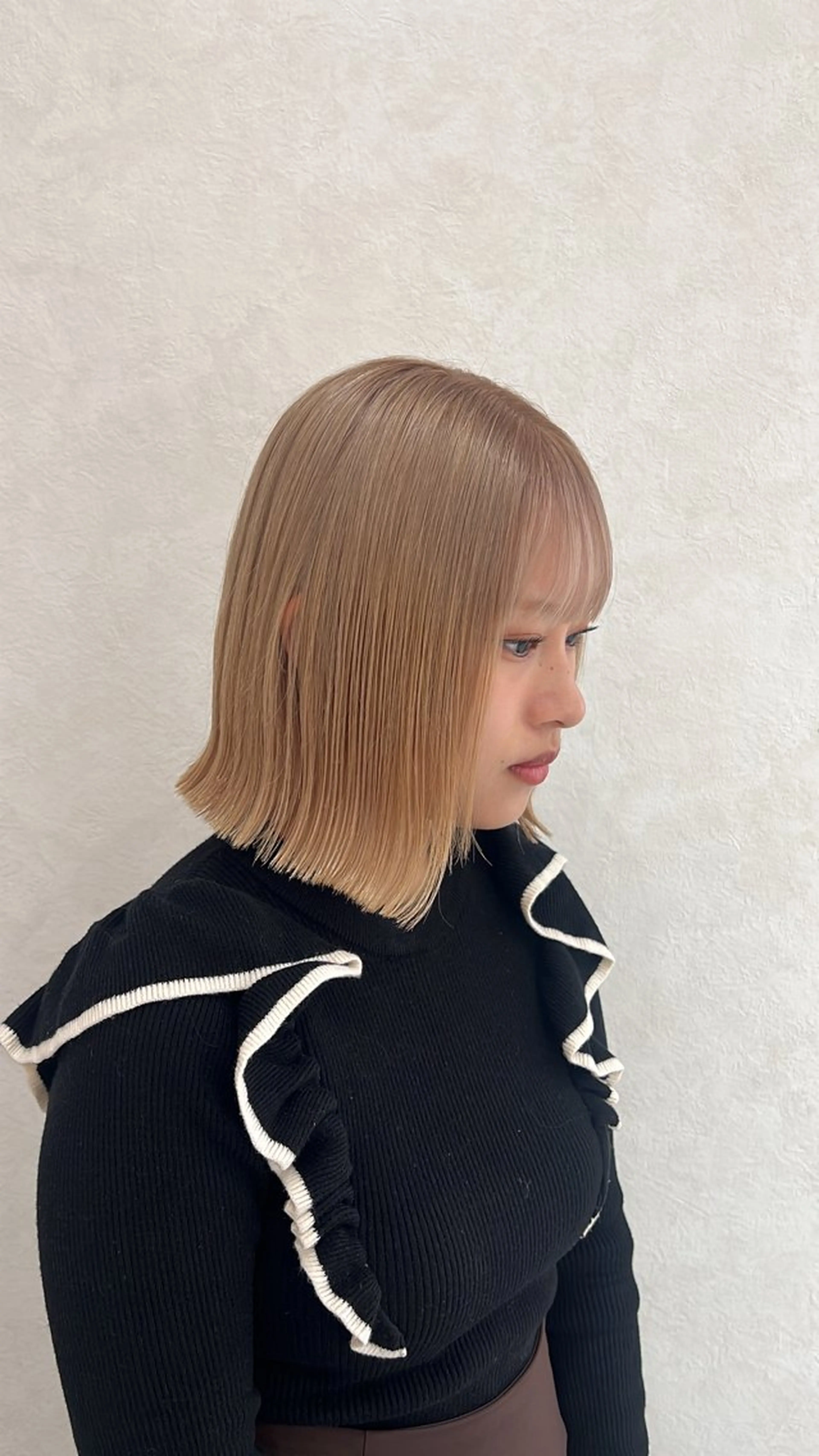 【圧倒的王道♪】🫅🏻韓国風ダブルカラー➕カット🫅🏻ミルクティーベージュ#ミルクティーカラー#グレージュの写真