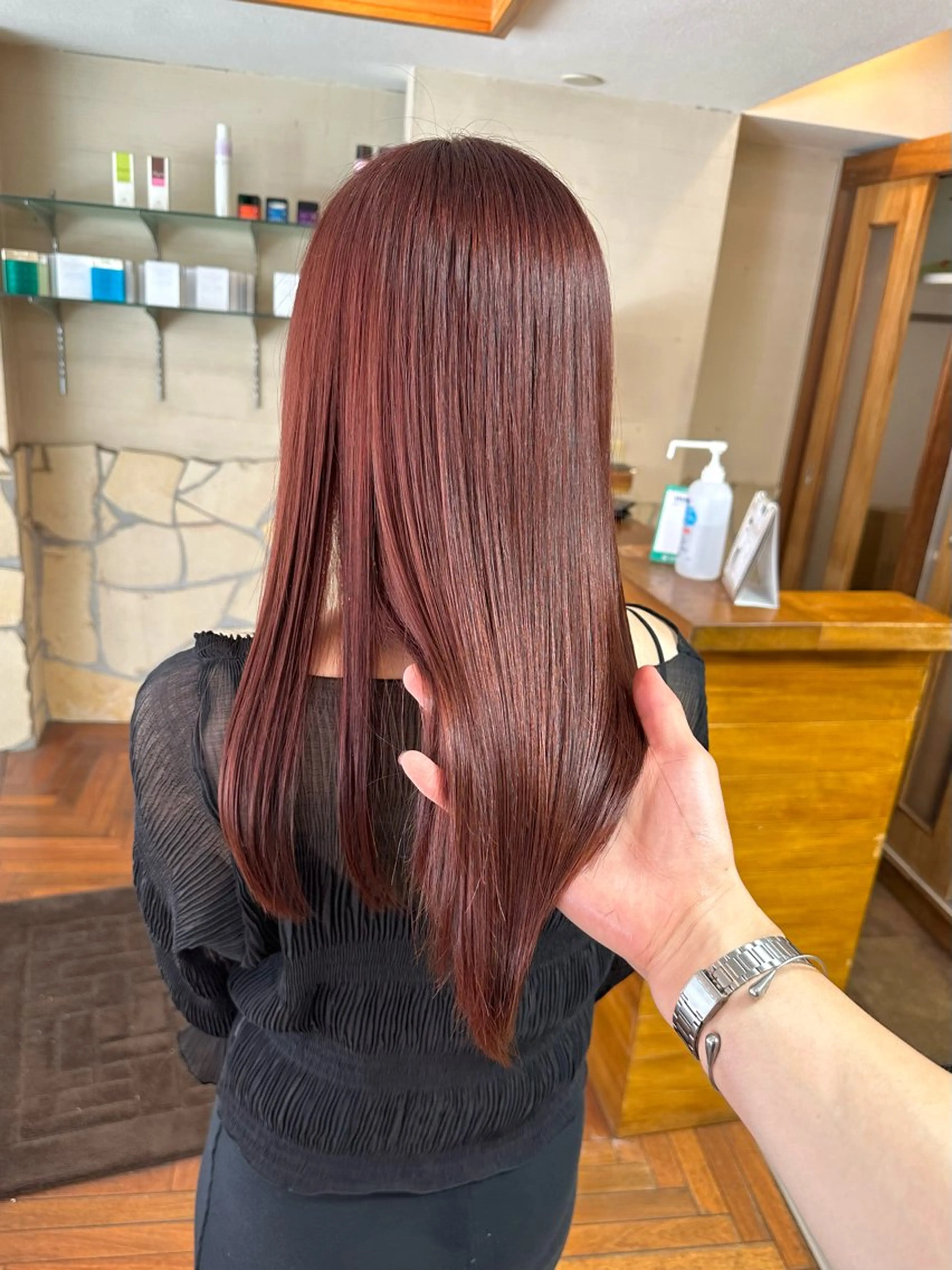 セミロング カラー ブリーチ ラベンダーカラー ブリーチなしカラー ピンクカラー ピンクラベンダー ヘアカラー トリートメント 矢野 晃平のヘアスタイル