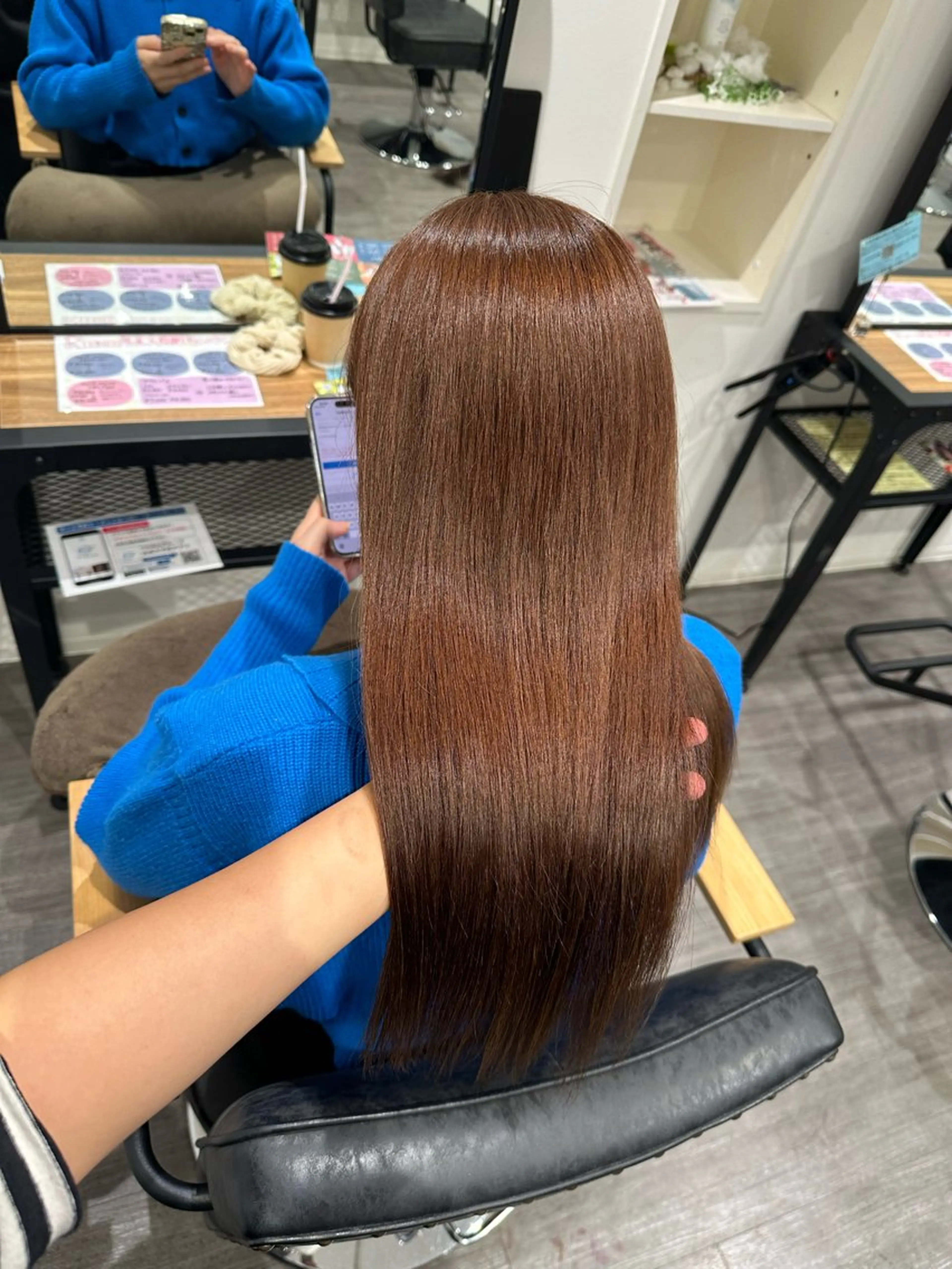 セミロング カラー ブラウンカラー カット ヘアカラー トリートメント 艶髪レイヤー上田 紗也🇰🇷💗のヘアスタイル