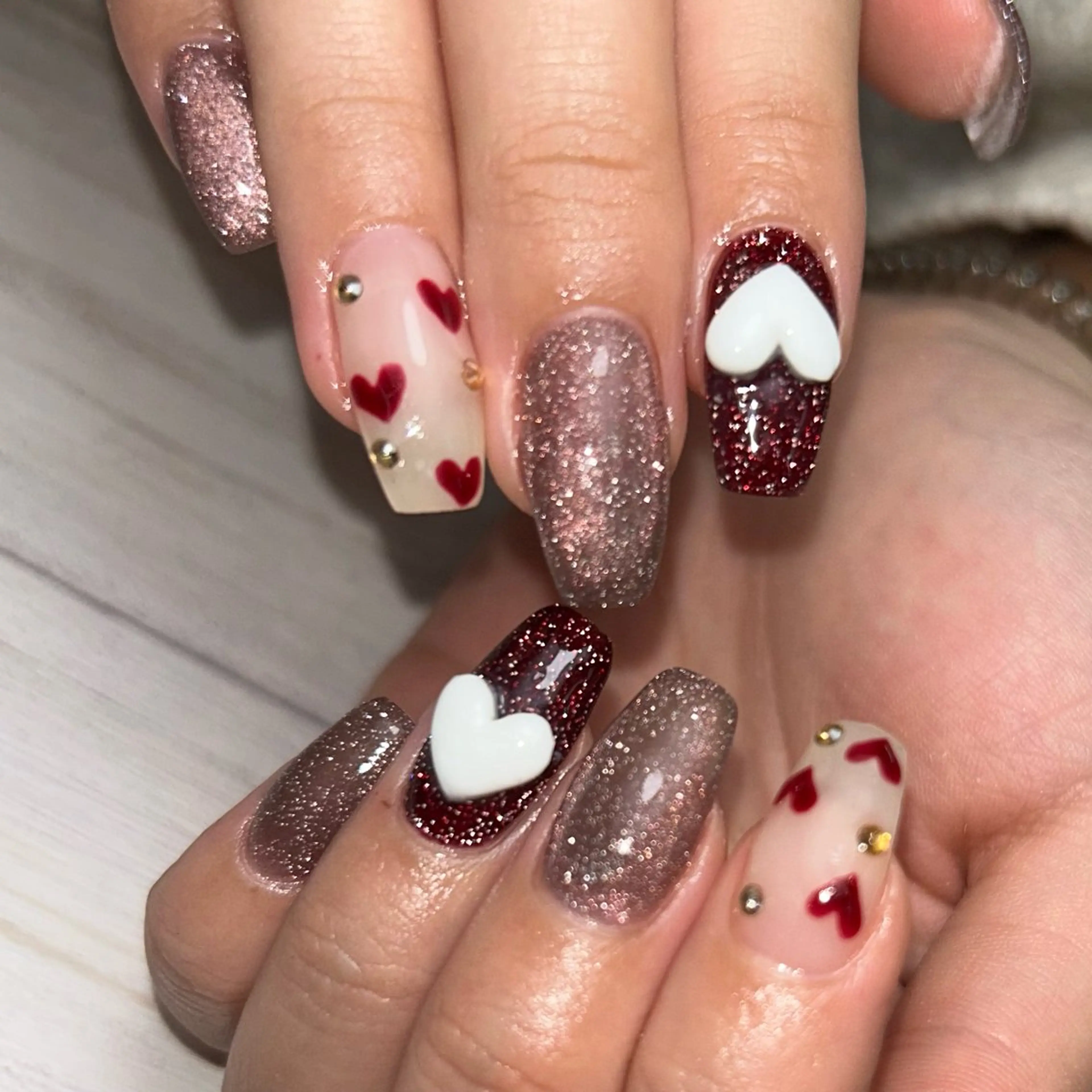 ネイル バレンタイン 東十条muumii ネイルまつ毛のネイルデザイン
