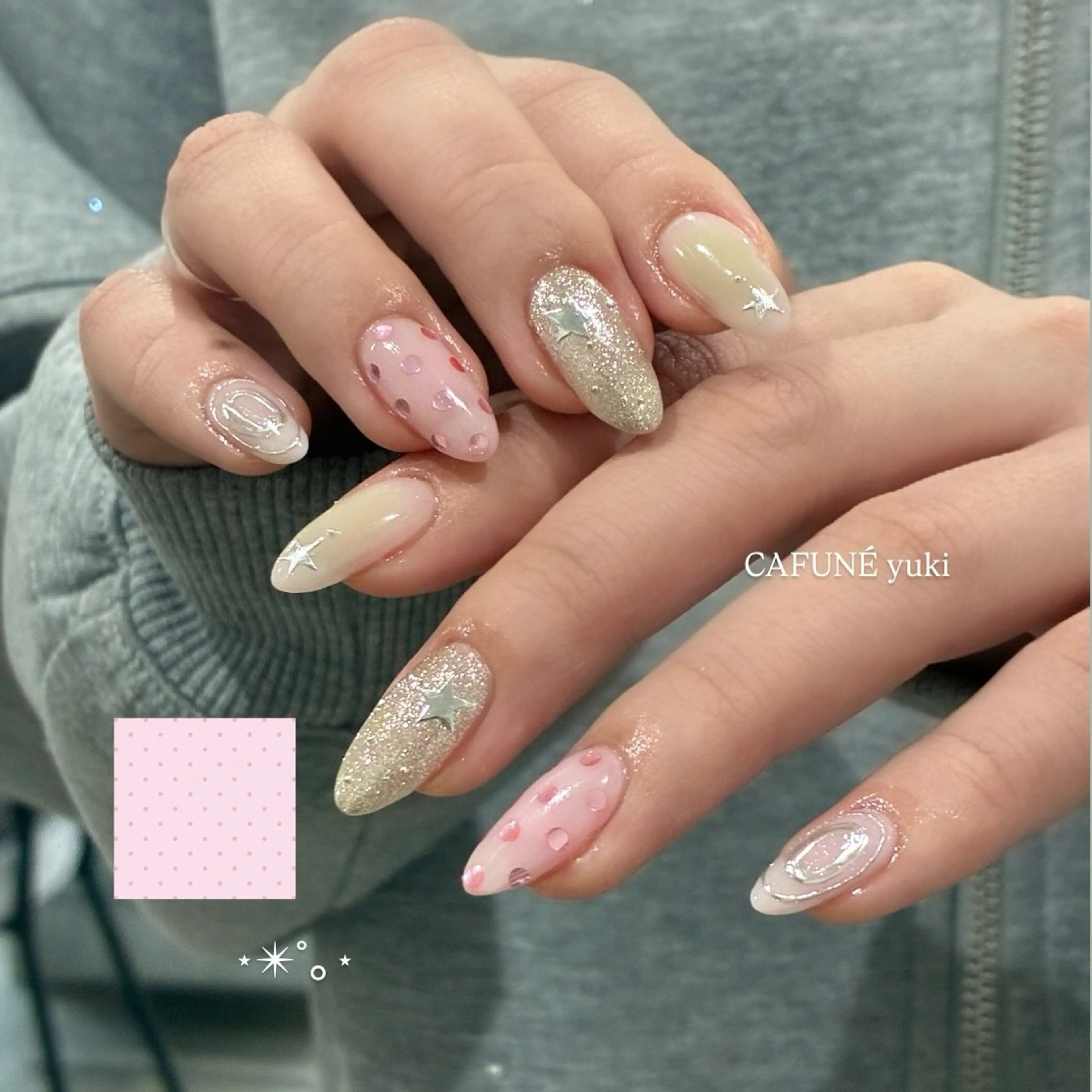 ネイル ハンドネイル 🎼CAFUNÉ_ TOKYO.•*¨のネイルデザイン