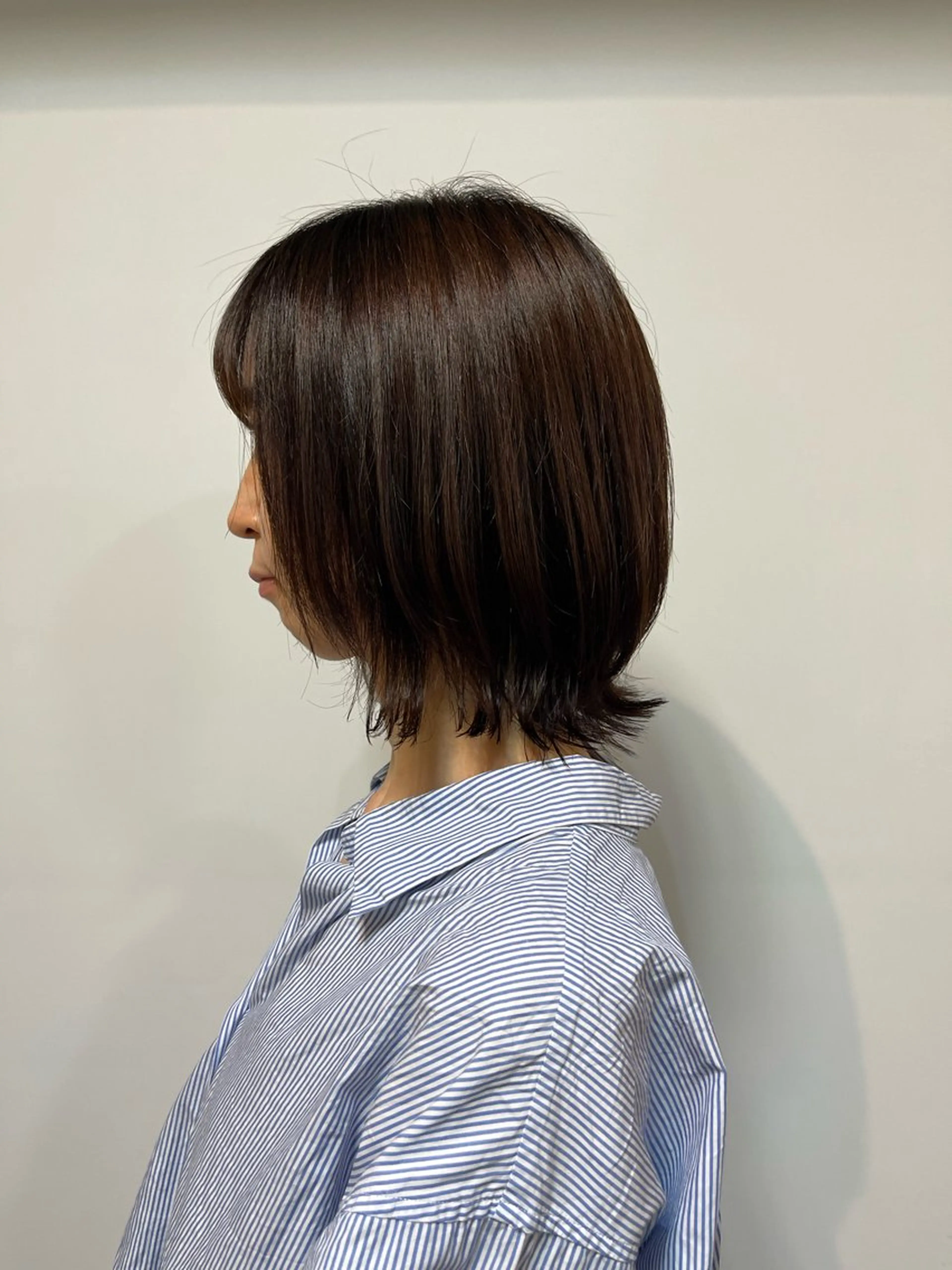 ミディアム ボブレイヤー ボブ レイヤーカット Chi satoのヘアスタイル